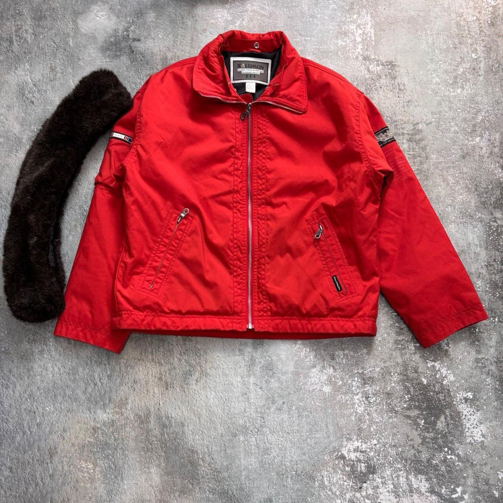 Salomon × Vintage Vintage 90s Salomon Ski Jacket. Top Squad Fur Collar. Small. Size US S / EU 44-46 / 1 - 7 Thumbnail