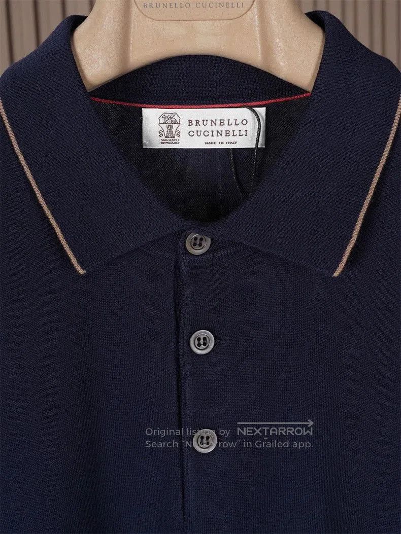 Brunello Cucinelli Brunello Cucinelli Men's Cotton Polo. Size US L / EU 52-54 / 3 - 2 Thumbnail