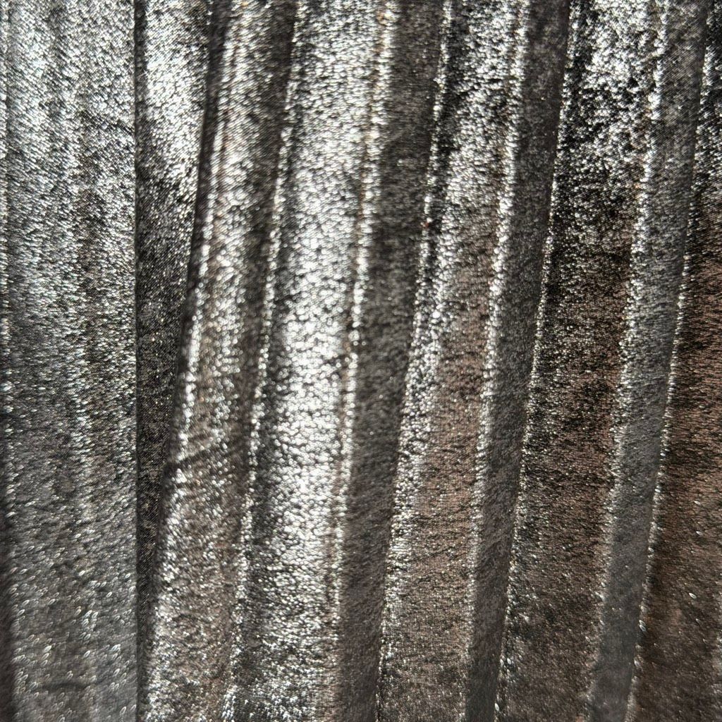 Zara Zara Woman Metallic Silver Accordion-Pleat Faux Suede Midi S Size 28" / US 6 / IT 42 - 13 Thumbnail