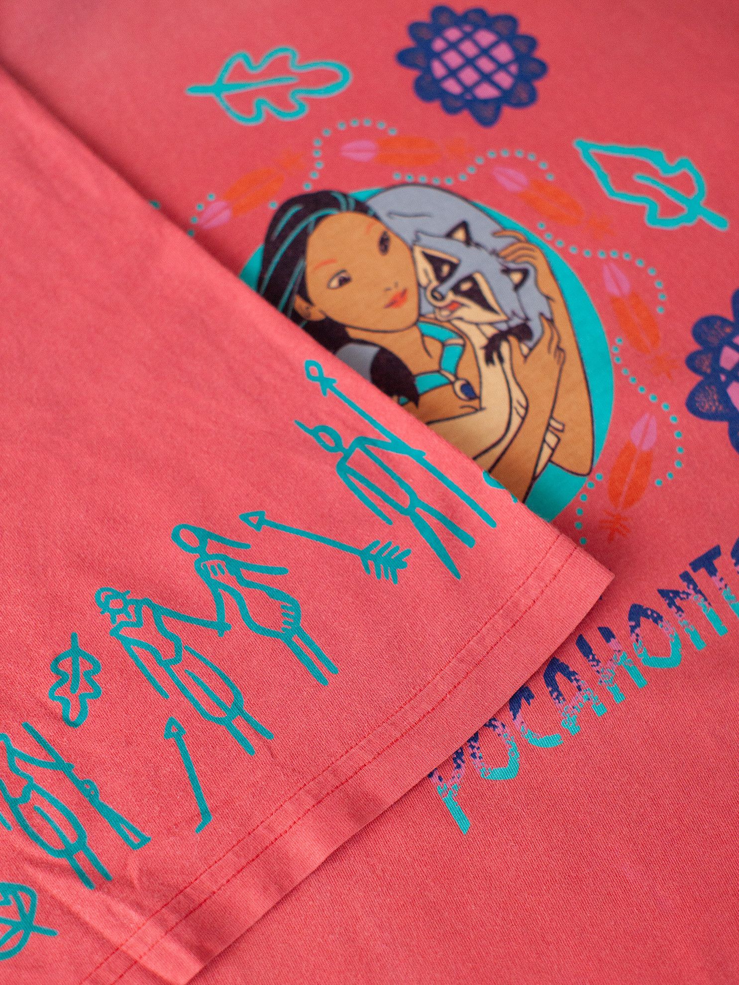 Cartoon Network Vintage 90s / 00s Y2K Pocahontas Disney Movie T-Shirt Size US XL / EU 56 / 4 - 6 Thumbnail