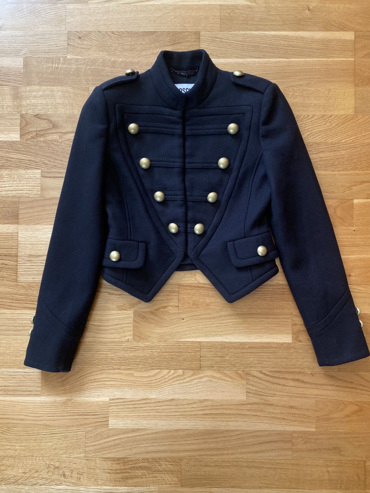 Moschino Moschino Couture Black Wool Military Band Napoleon Jacket Size XS / US 0-2 / IT 36-38 - 1 Thumbnail