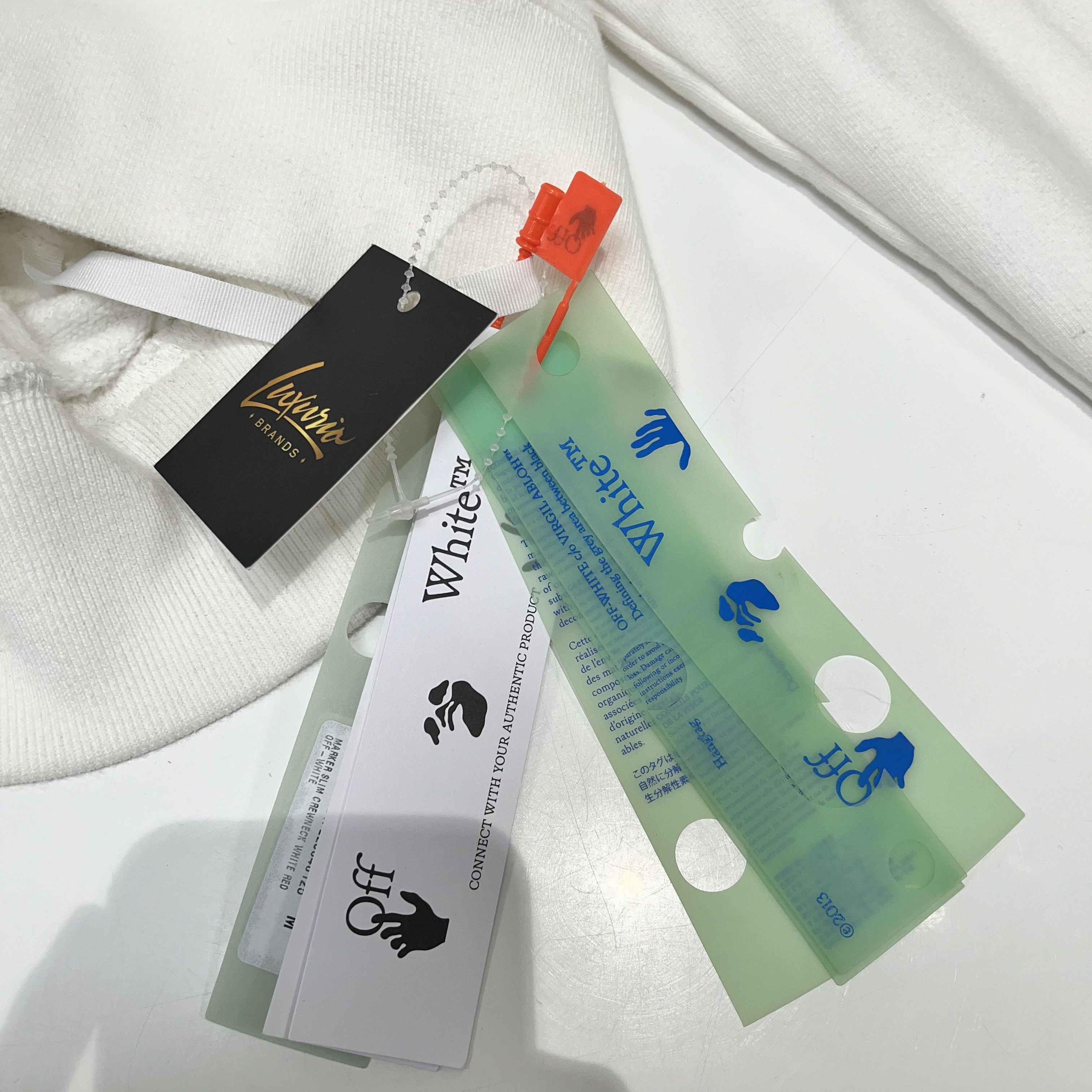 Off-White Off White Marker Arrow Crewneck White/Red Size US M / EU 48-50 / 2 - 13 Thumbnail