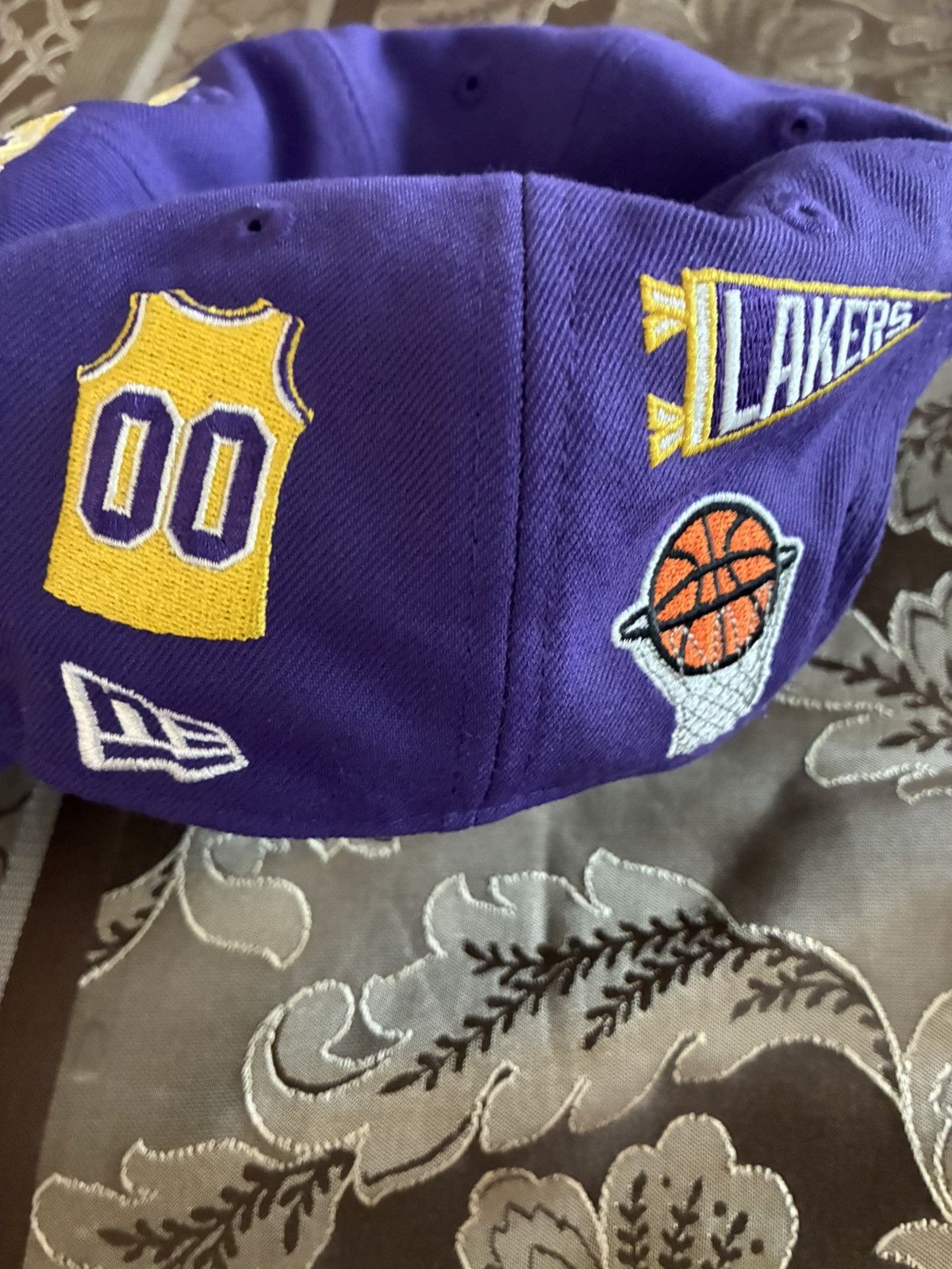 New Era Lakers New Era Embroidered Snapback Hat Size ONE SIZE - 2 Thumbnail