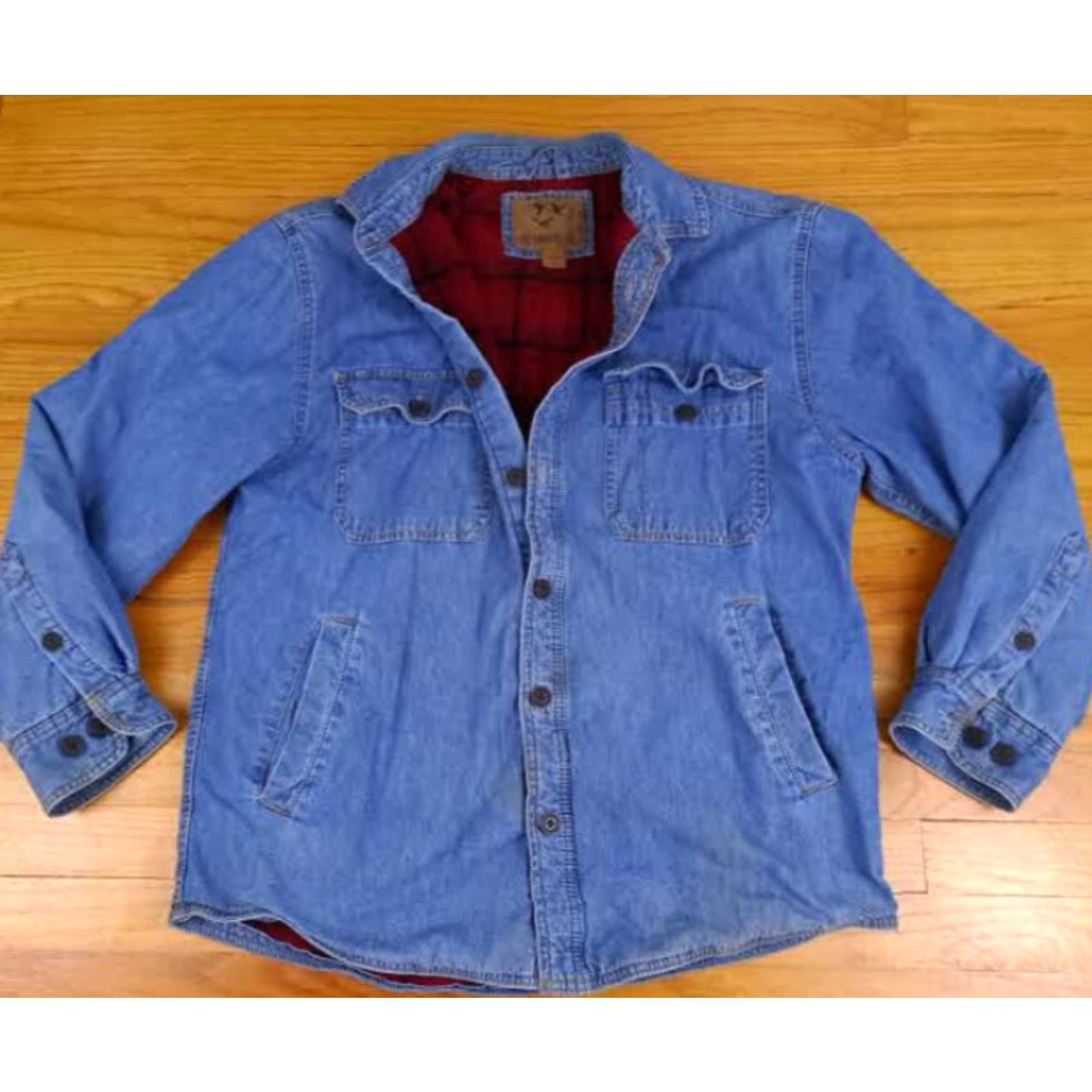 Vintage VINTAGE Outdoor Life Jacket Shirt Blue Med M Cotton Insulated Buffalo Plaid Barn Work Shirt Outdoor Men Blues Size US M / EU 48-50 / 2 - 3 Thumbnail