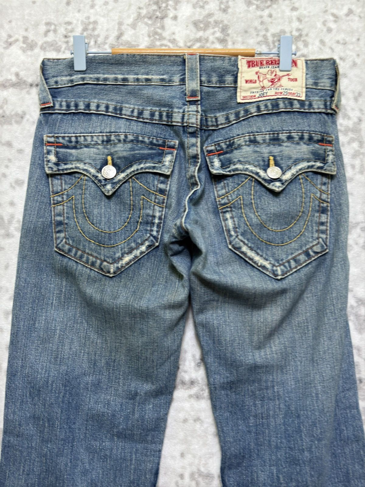 True Religion True Religion Joey Flare Denim Jeans Light Blue Distressed Size US 32 / EU 48 - 9 Thumbnail