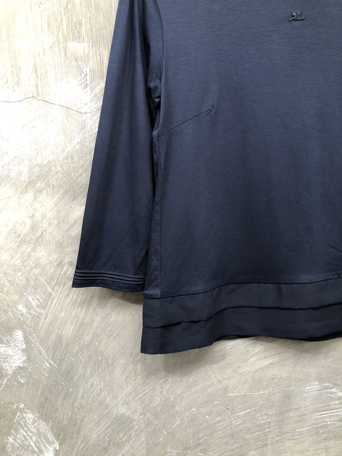 Courreges × Designer × Vintage Courreges Blouse Navy Size XS / US 0-2 / IT 36-38 - 3 Thumbnail