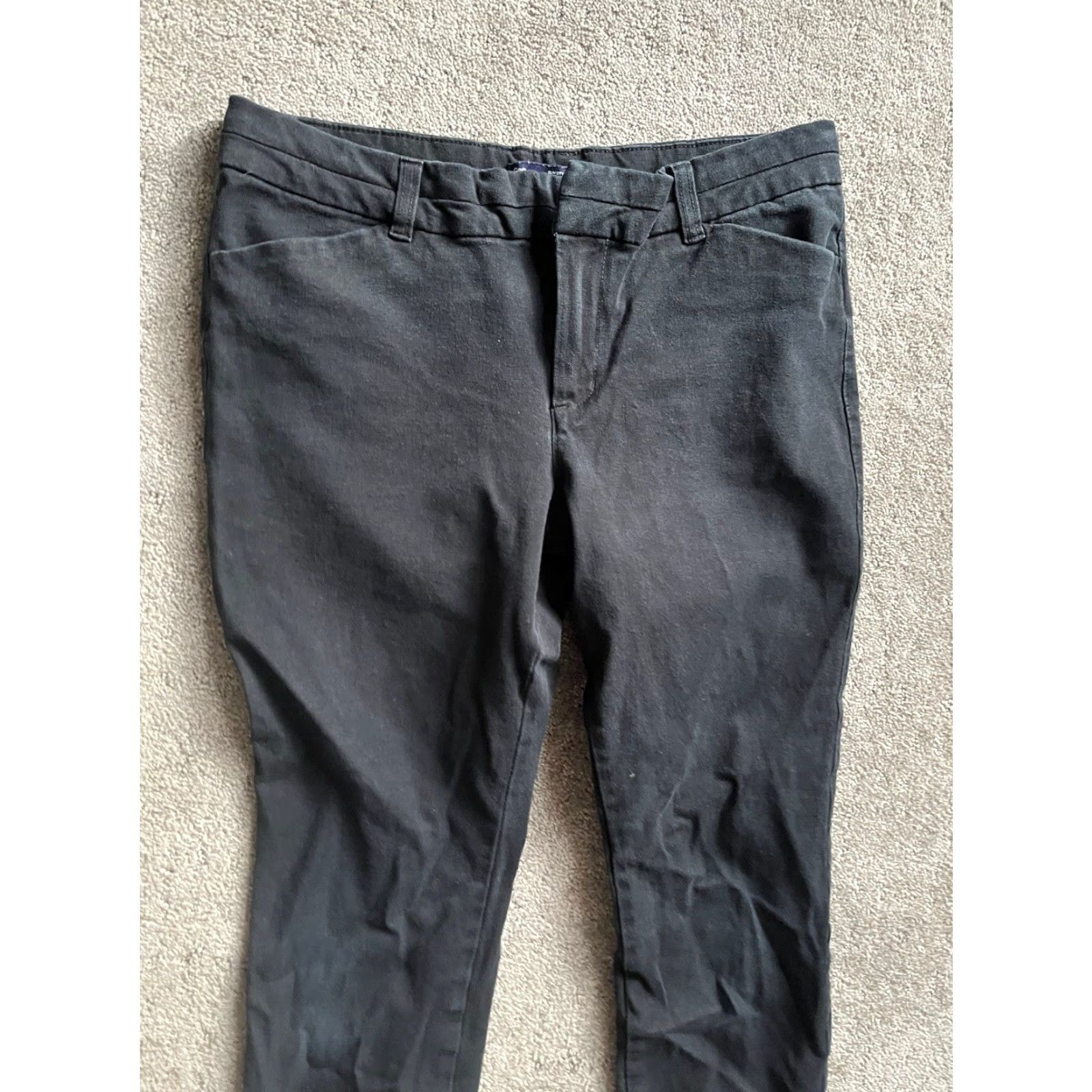 Gap VINTAGE Gap Women’s Cropped Pants Size 8 Black City Pattern Cotton Blend Casual Size 30" / US 8 / IT 44 - 2 Thumbnail