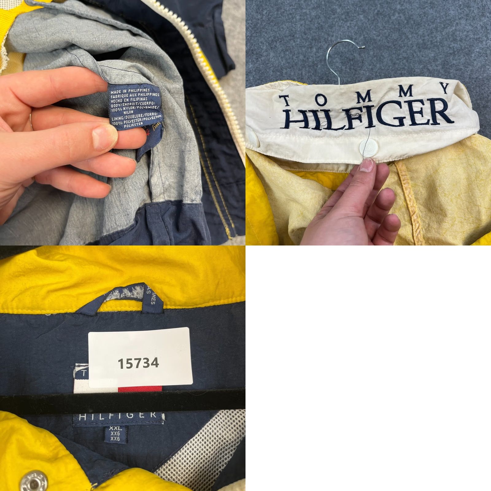Tommy Hilfiger VINTAGE Tommy Hilfiger Mens Coat Jacket 2XL Hooded Full Zip 3-in-1 Blue Yellow Logo 90s Y2K Mens Jacket Size US XXL / EU 58 / 5 - 9 Thumbnail