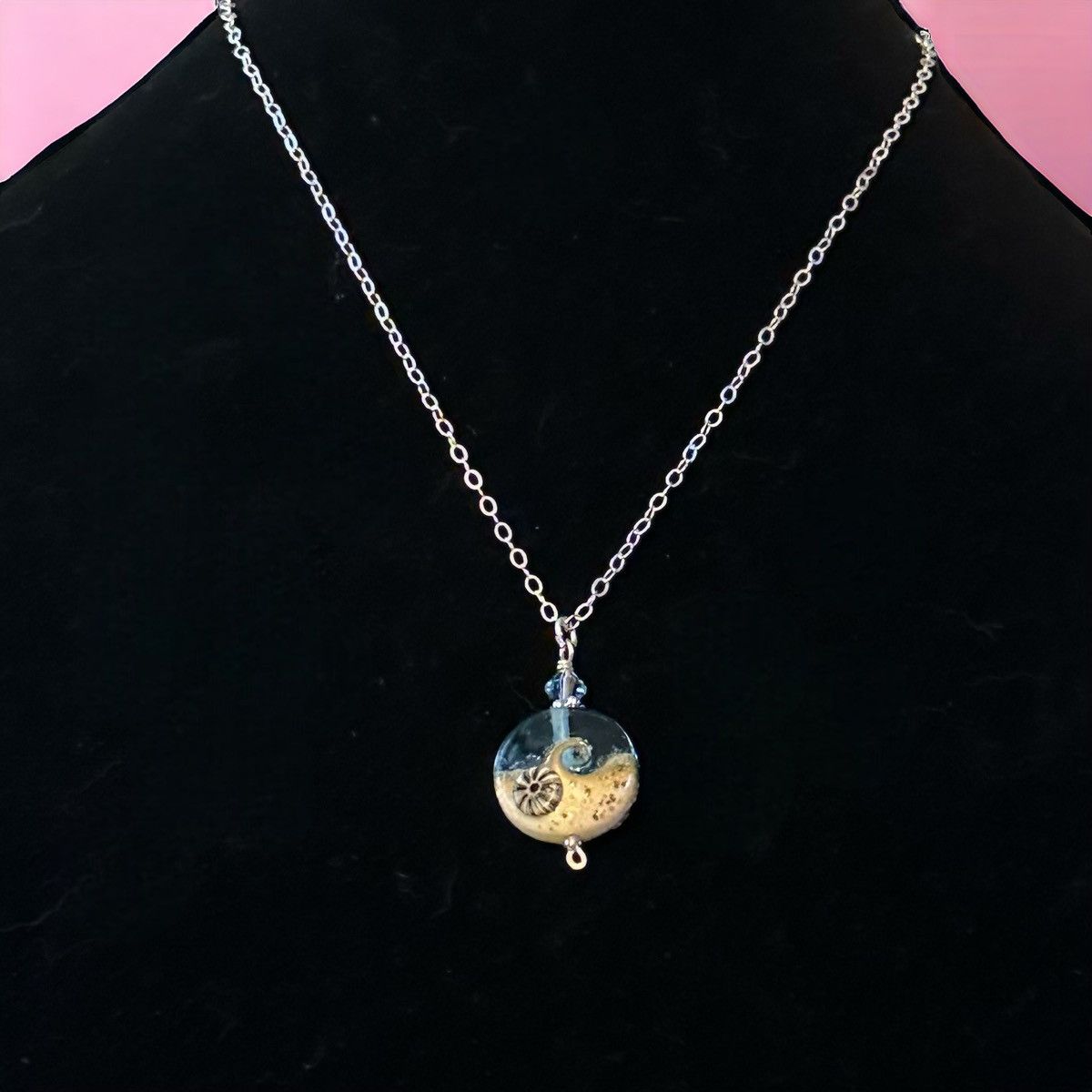 Other Beach wave lamp work pendant necklace Size ONE SIZE - 1 Thumbnail