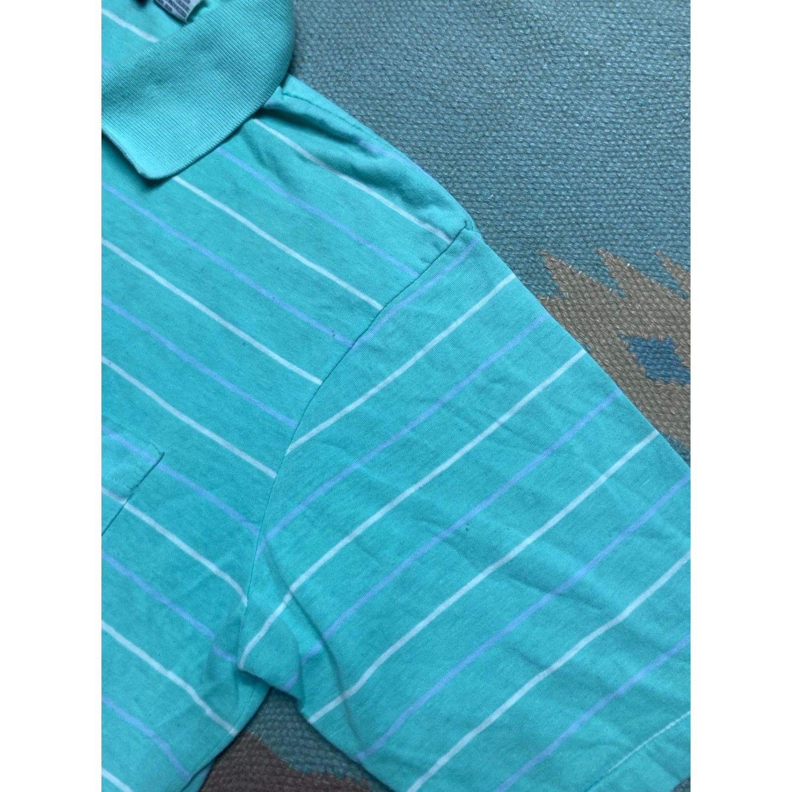 Vintage VINTAGE 80s 90s short sleeve polo shirt striped blue golf stained adult medium Nike Shirt Size US M / EU 48-50 / 2 - 4 Thumbnail
