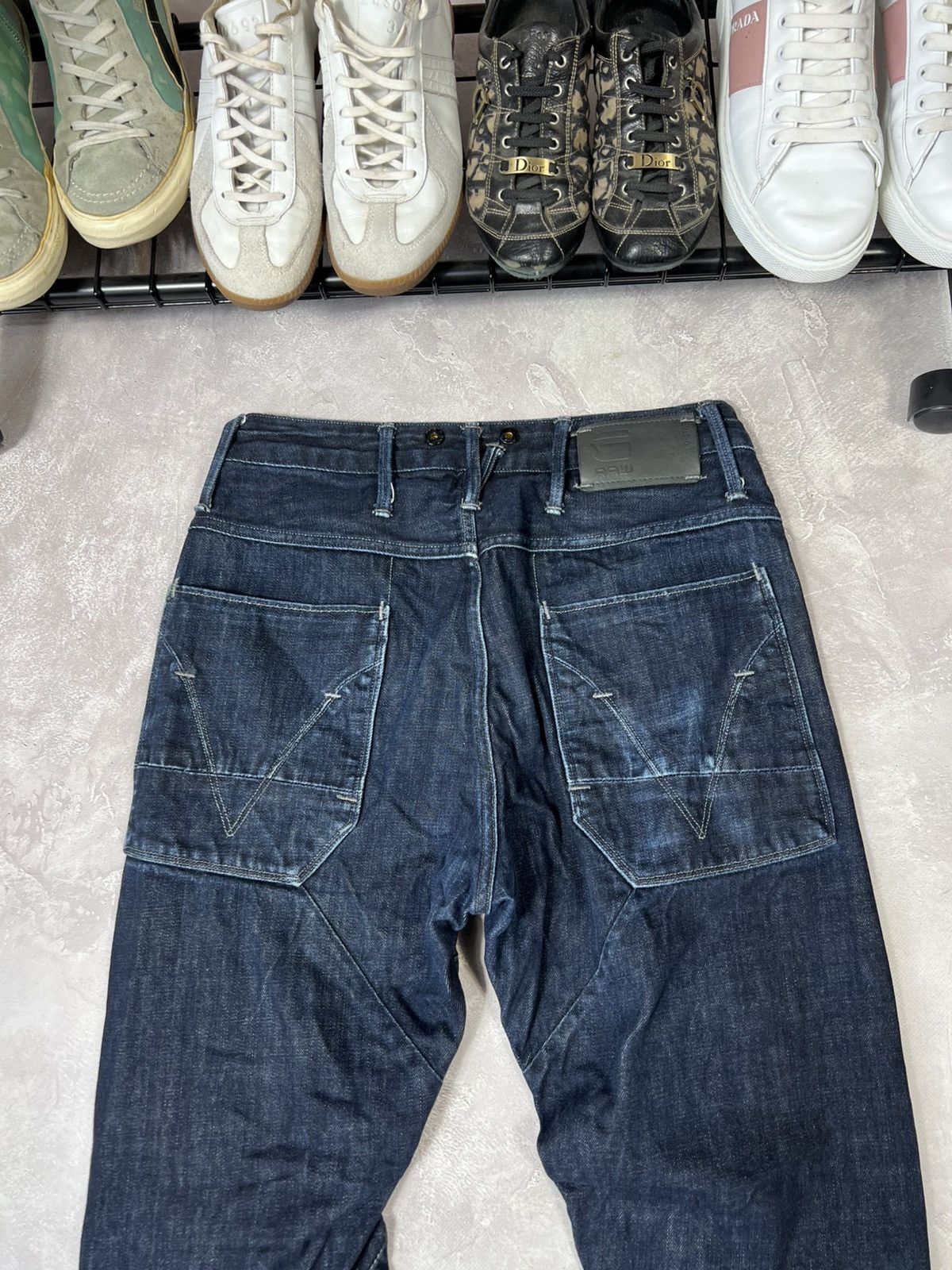 G-Star Vintage Flared G-Star Raw Distressed Baggy Pants Size US 33 - 3 Thumbnail