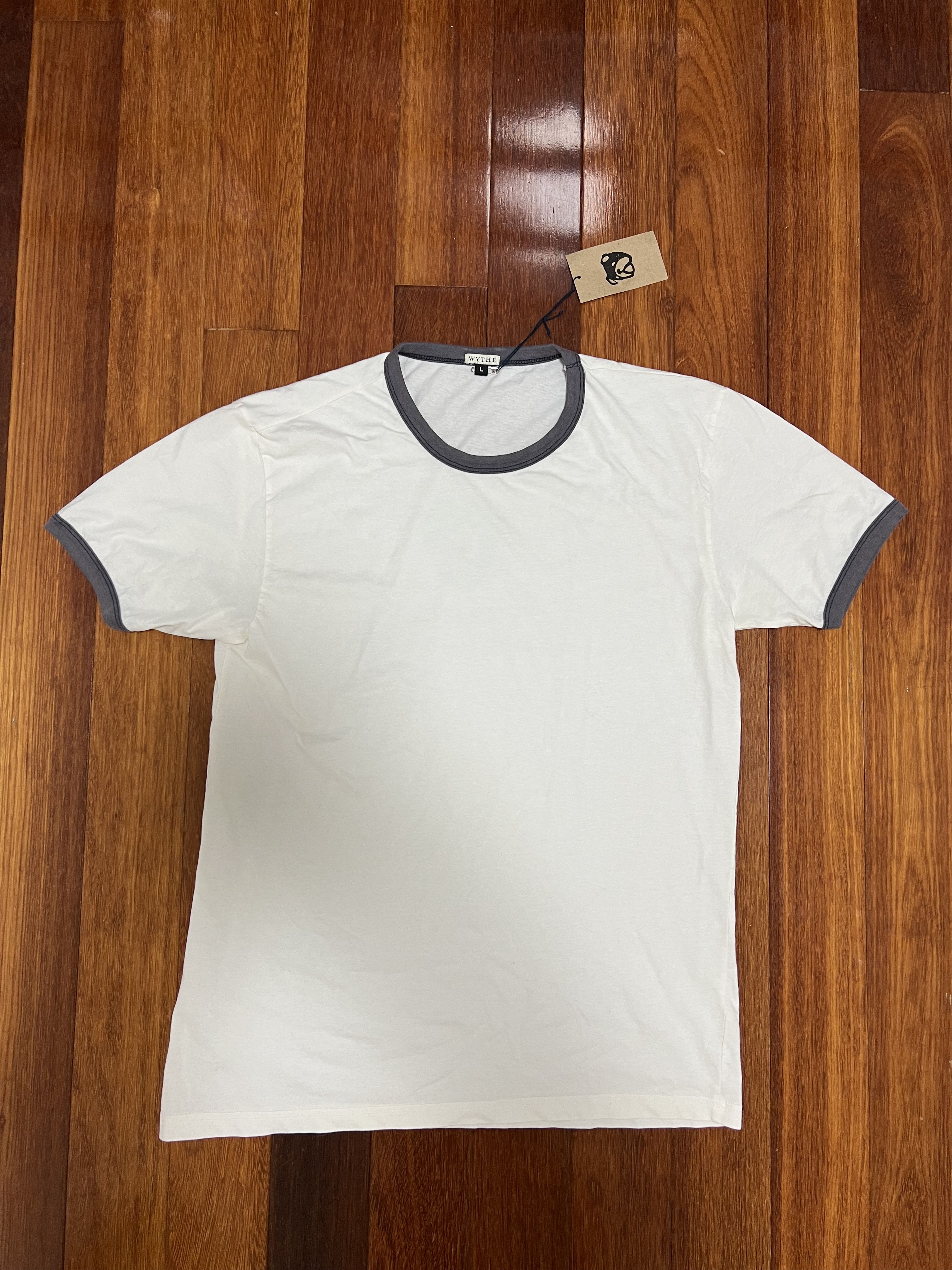 WYTHE 💚 Wythe Cotton Ringer T-Shirt Barnstormers Back Print NEW Size US L / EU 52-54 / 3 - 4 Thumbnail
