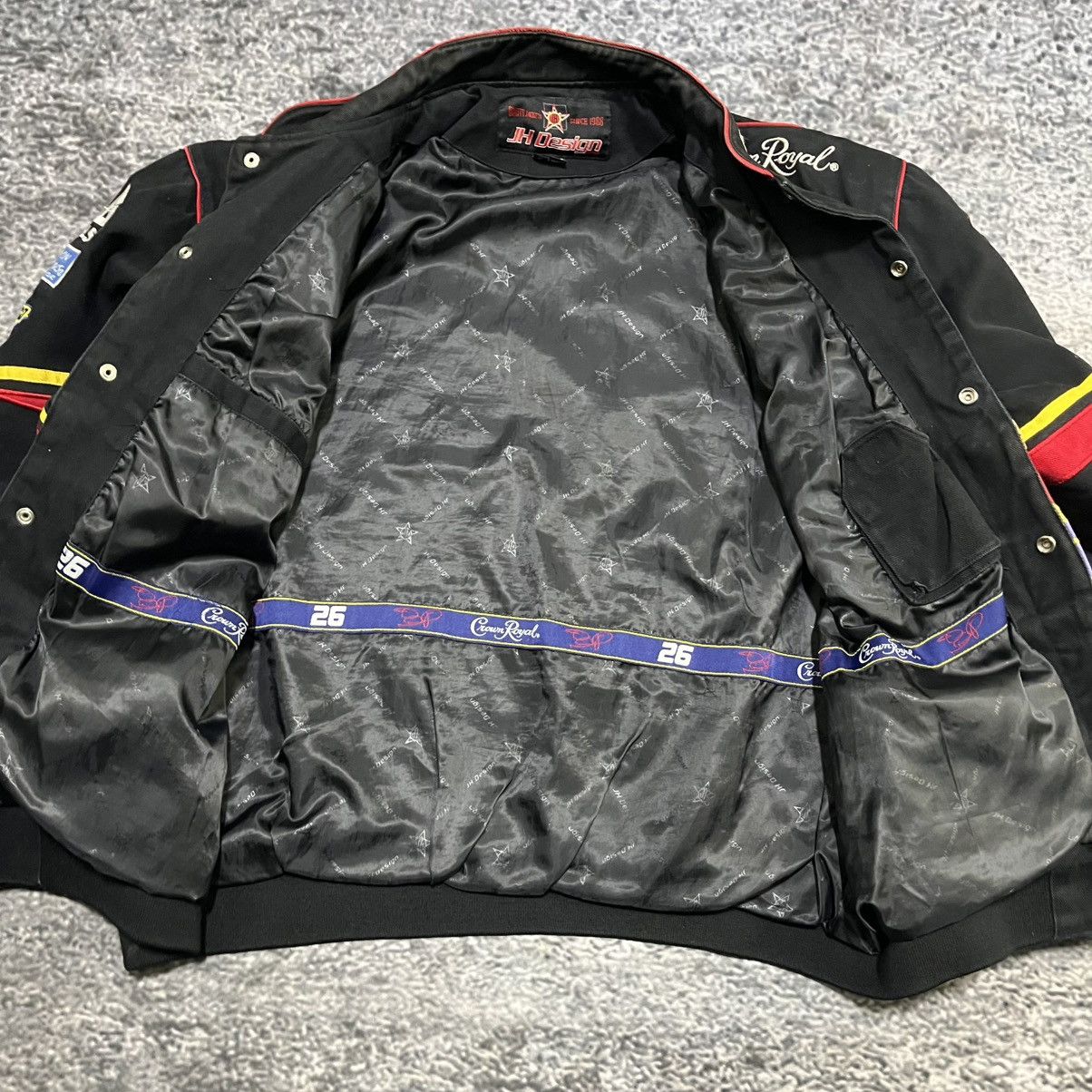 JH Design VINTAGE CROWN ROYAL JH DESIGN RACING JACKET 90s BLACK XL Size US XL / EU 56 / 4 - 7 Thumbnail