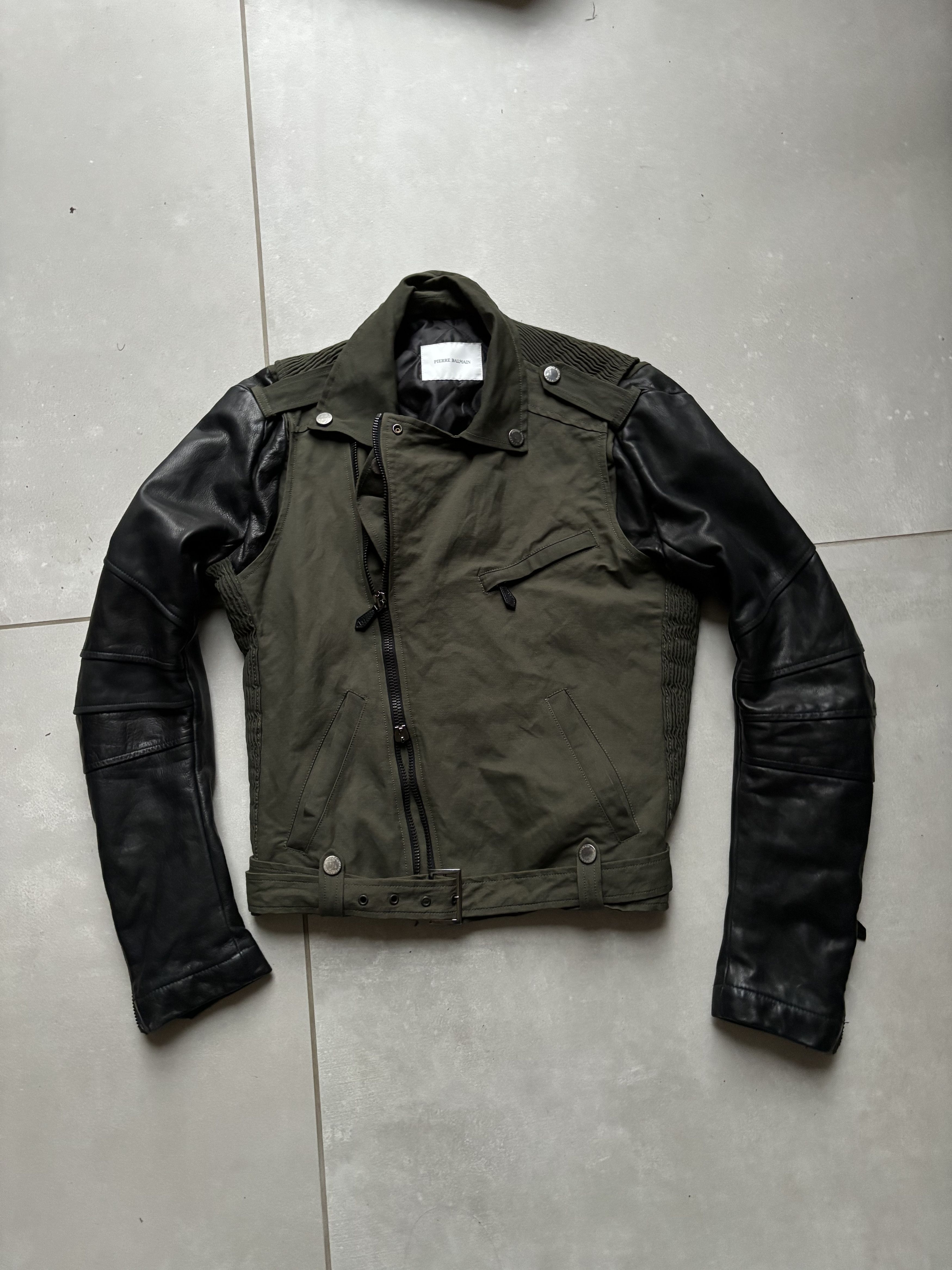 Pierre Balmain Balmain Mixed Material Biker Size US S / EU 44-46 / 1 - 1 Thumbnail