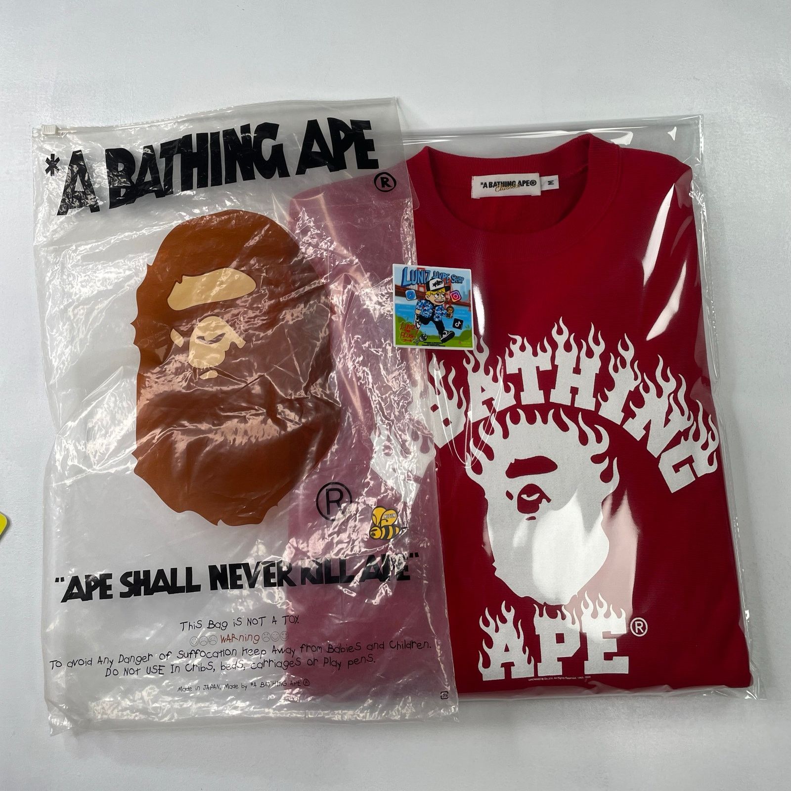 Bape 2009 BAPE Flame Logo Crewneck Size US M / EU 48-50 / 2 - 8 Thumbnail
