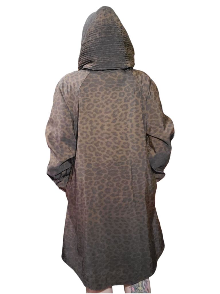 Other Mycra Pac Leopard Print Reversible Hood Raincoat Swing Coat Size L / US 10 / IT 46 - 2 Thumbnail