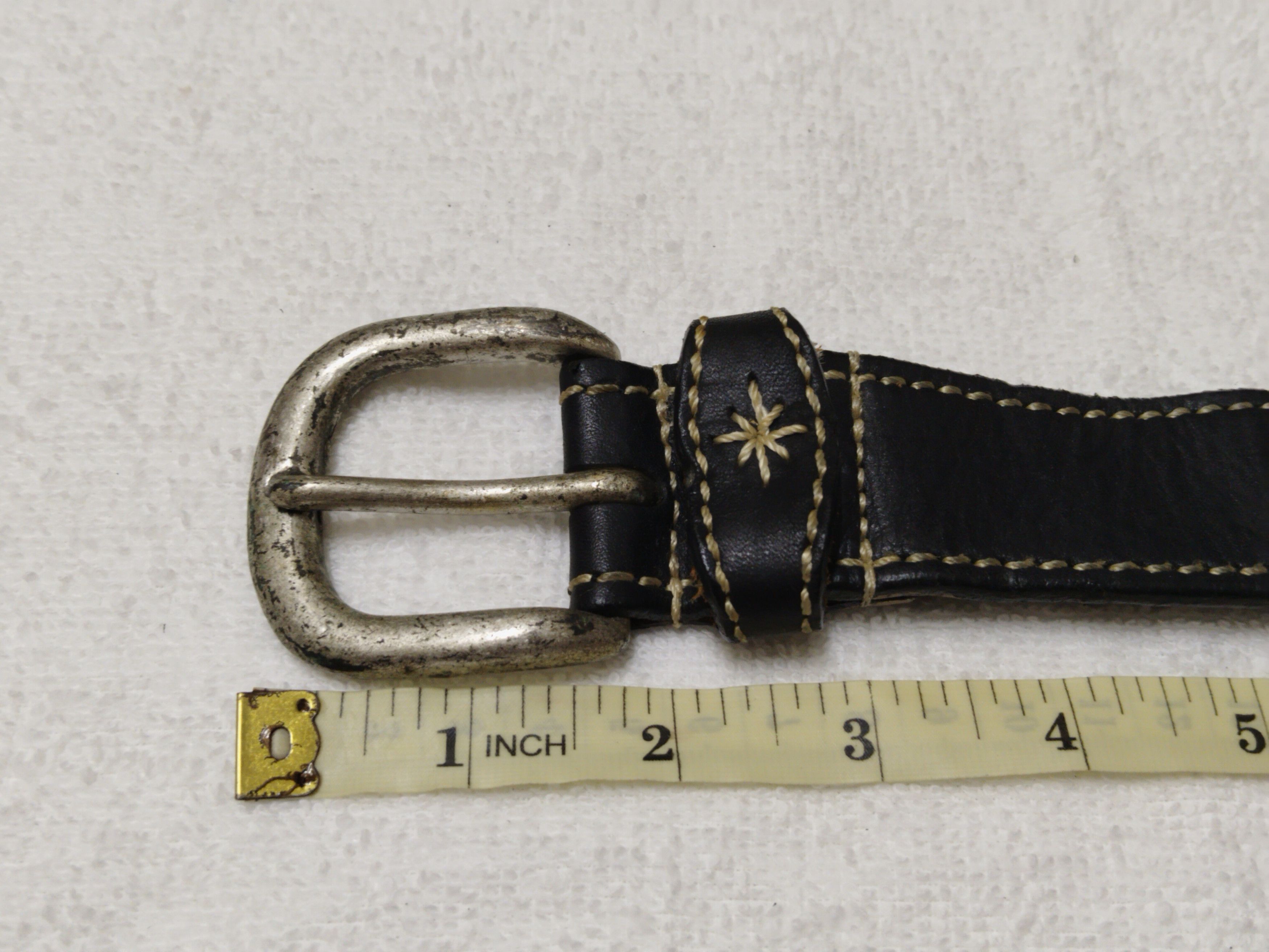 Guess Vintage Guess Leather Belt Size 28 - 6 Thumbnail