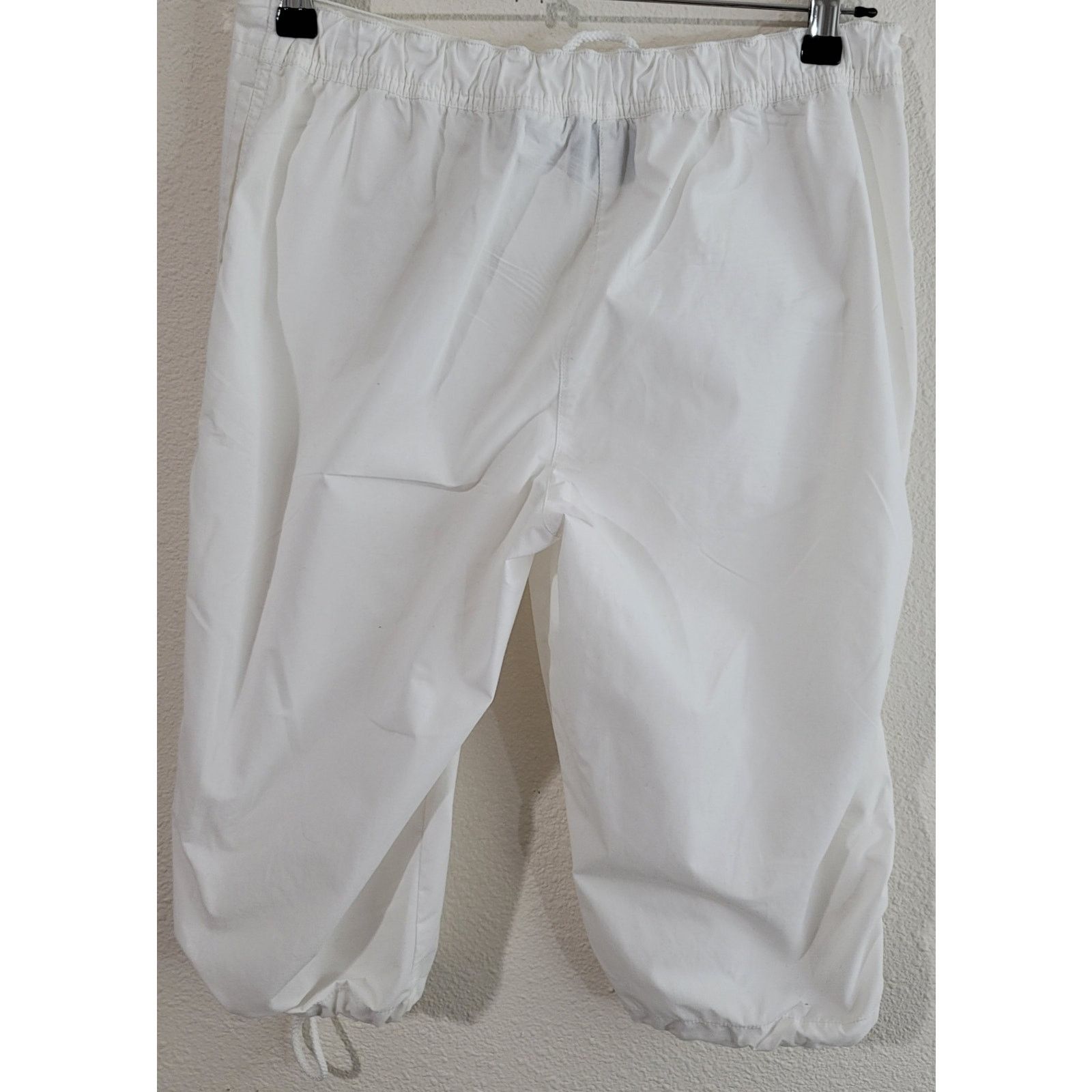 Other Fu Da White Flat Front Capri Pants Small Hidden Seam Pockets Size 27" / US 4 / IT 40 - 5 Thumbnail