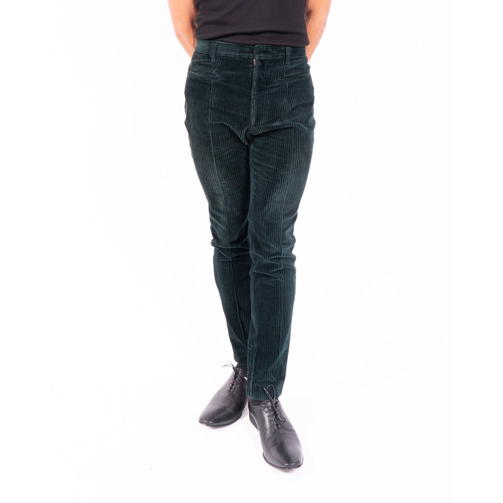 Haider Ackermann FW15 Skinny Pants in Green Corduroy Size US 30 / EU 46 - 1 Thumbnail