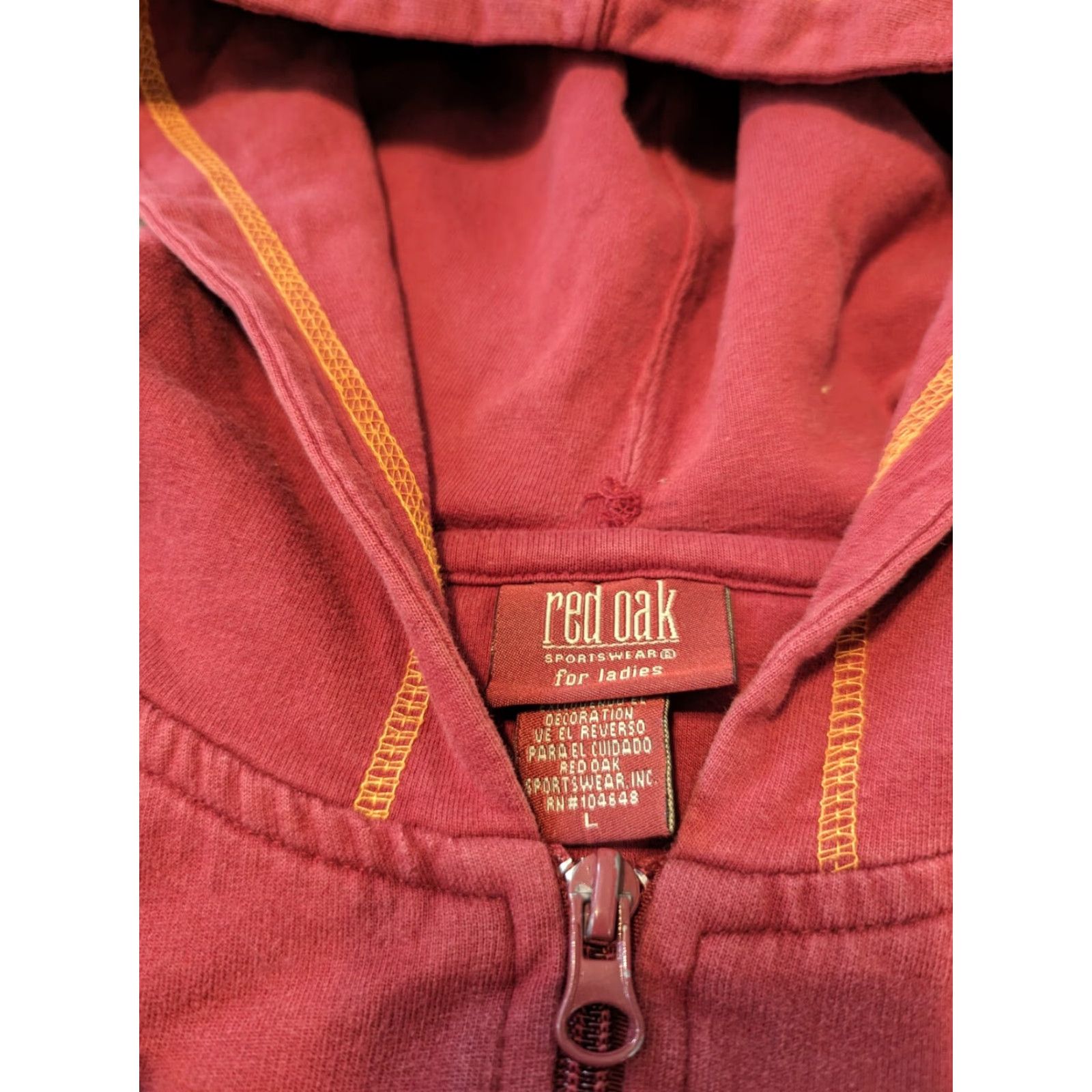 Vintage VINTAGE Trojan USC Road Oak Women's L Hooded Jacket Full Zip Red Oak Hooded Jacket Women's L Red Trojans Road Oak Full Zip Jacket Size L / US 10 / IT 46 - 3 Thumbnail