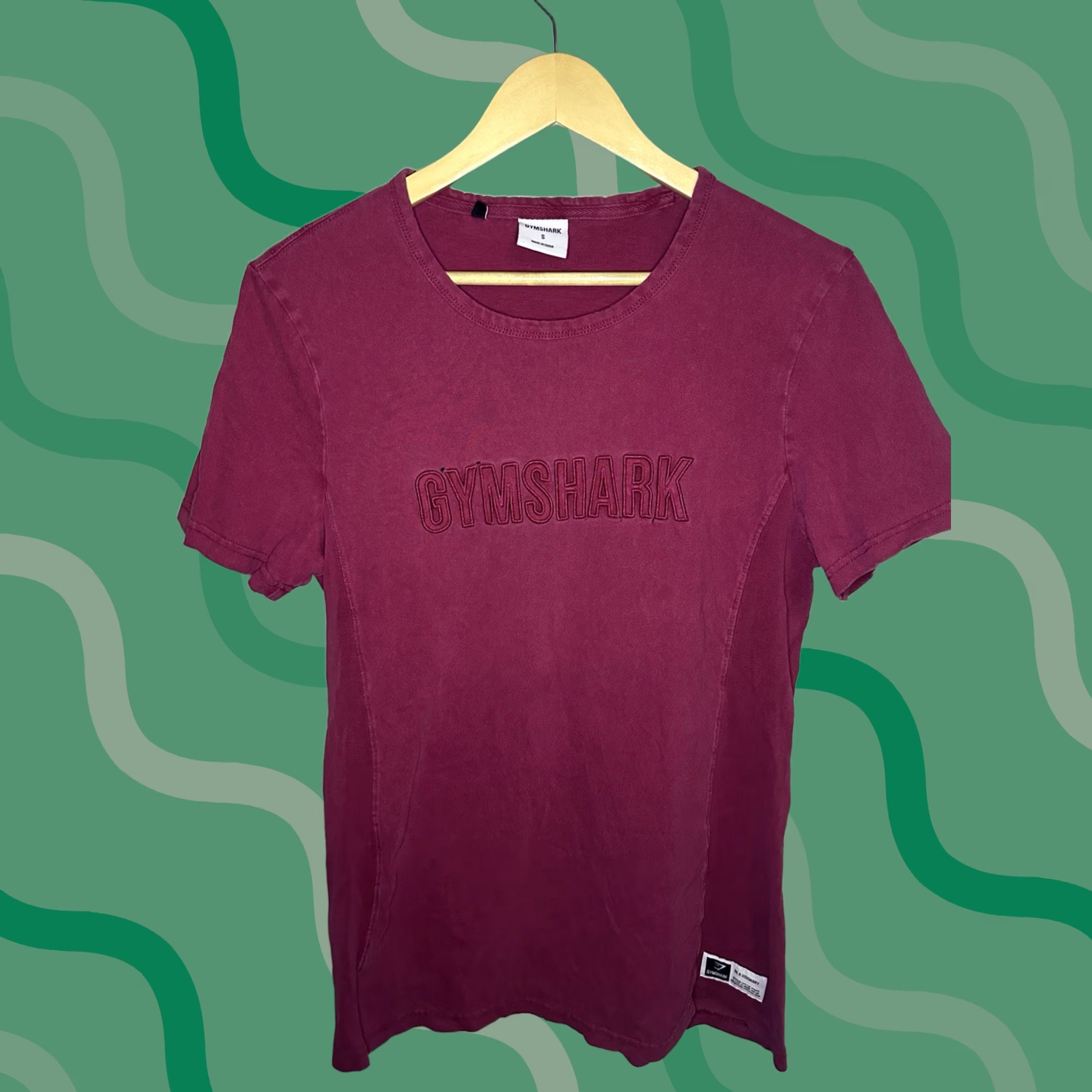 Gymshark GymShark Shirt Mens Small Workout Training Gym Athletic Embroidered Burgundy Size US S / EU 44-46 / 1 - 1 Thumbnail