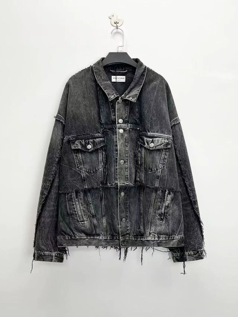 Balenciaga Balenciaga Washing to make old black-gray double-layer spl Size US XL / EU 56 / 4 - 1 Thumbnail