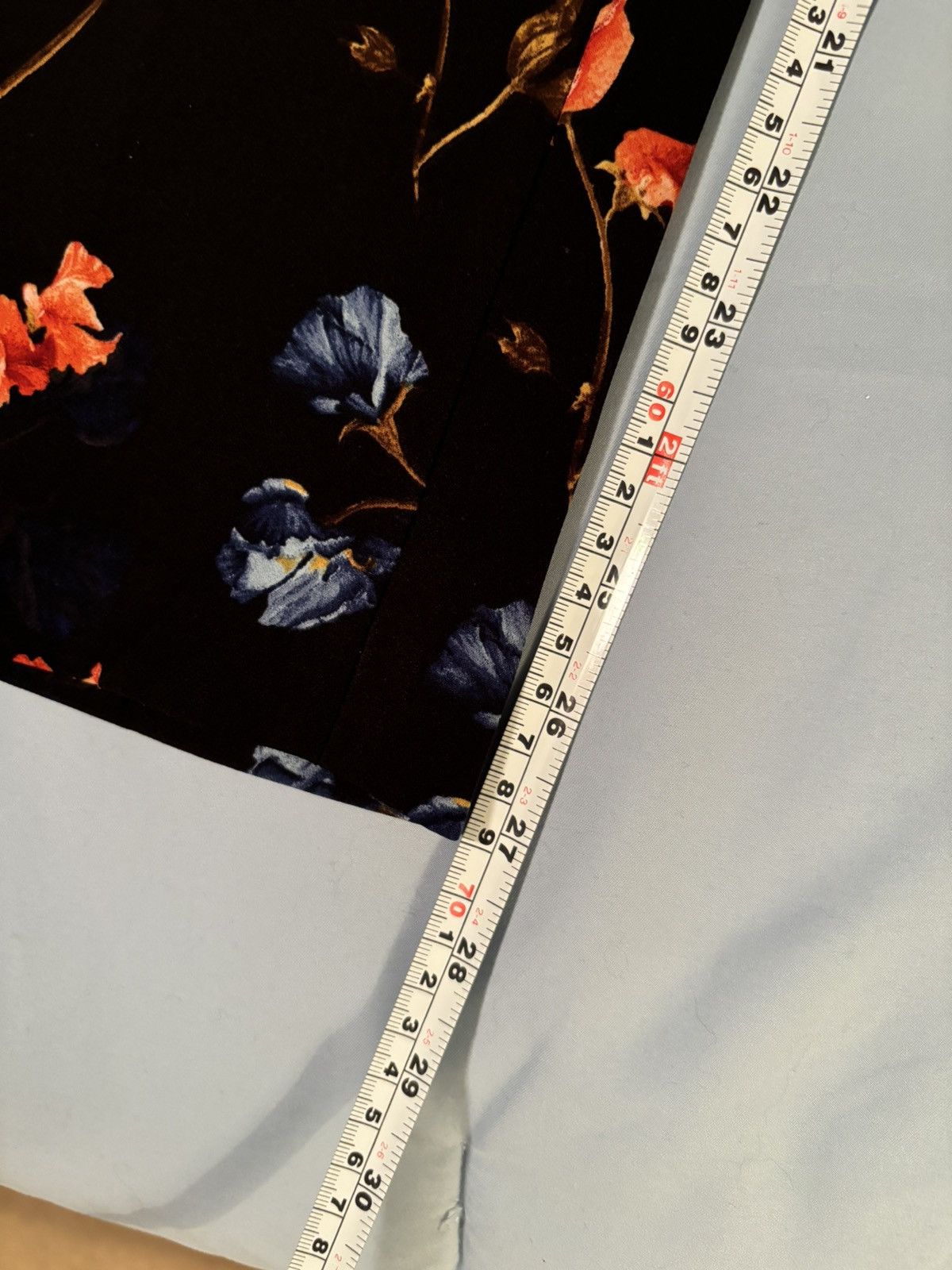 Cynthia Rowley × Designer Floral Dress Pants Slacks Flower Pattern Design Black Color Size 28" / US 6 / IT 42 - 8 Thumbnail