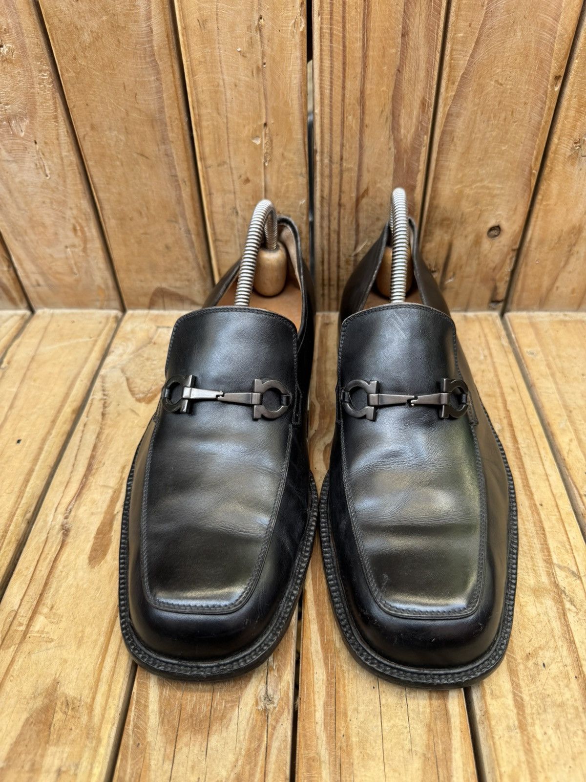 Salvatore Ferragamo Salvatore Ferragamo Black Men’s Leather Loafers Sz US 7.5 EE Size US 7.5 / EU 40-41 - 7 Thumbnail