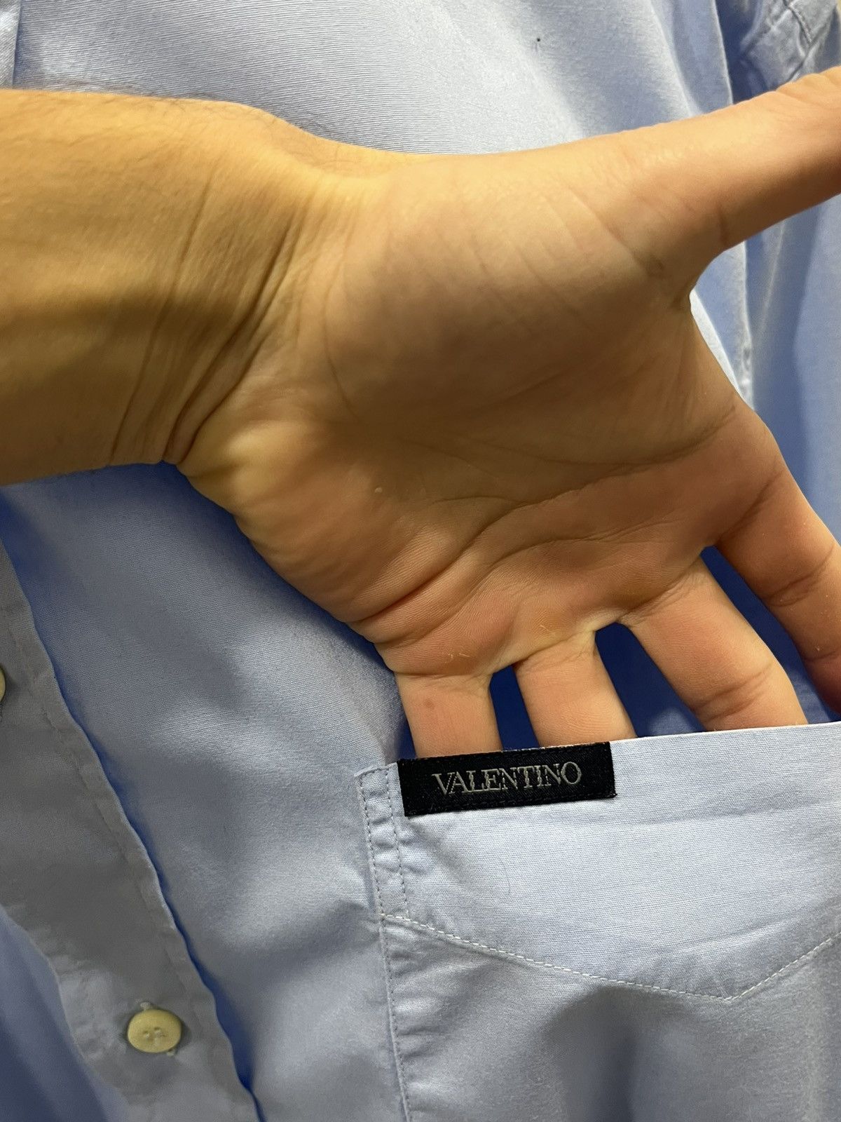 Valentino Vintage Valentino Jeans 52 Blue Shirt Luxury Y2K Size US XL / EU 56 / 4 - 3 Thumbnail
