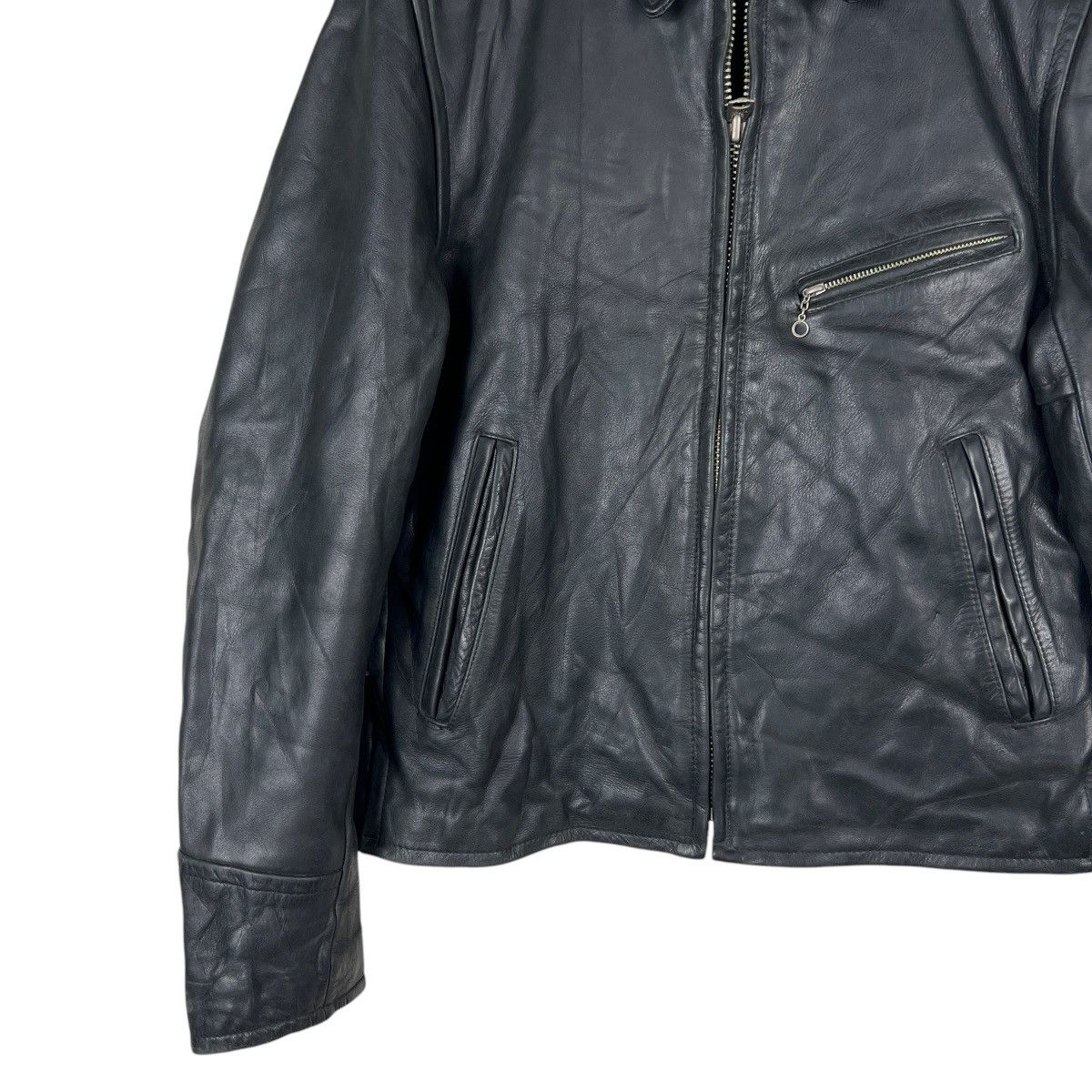 Genuine Leather 🔥 R.B.C LEGEND STEERHIDE REAL LEATHER CAFE RACER JACKET Size US S / EU 44-46 / 1 - 5 Thumbnail