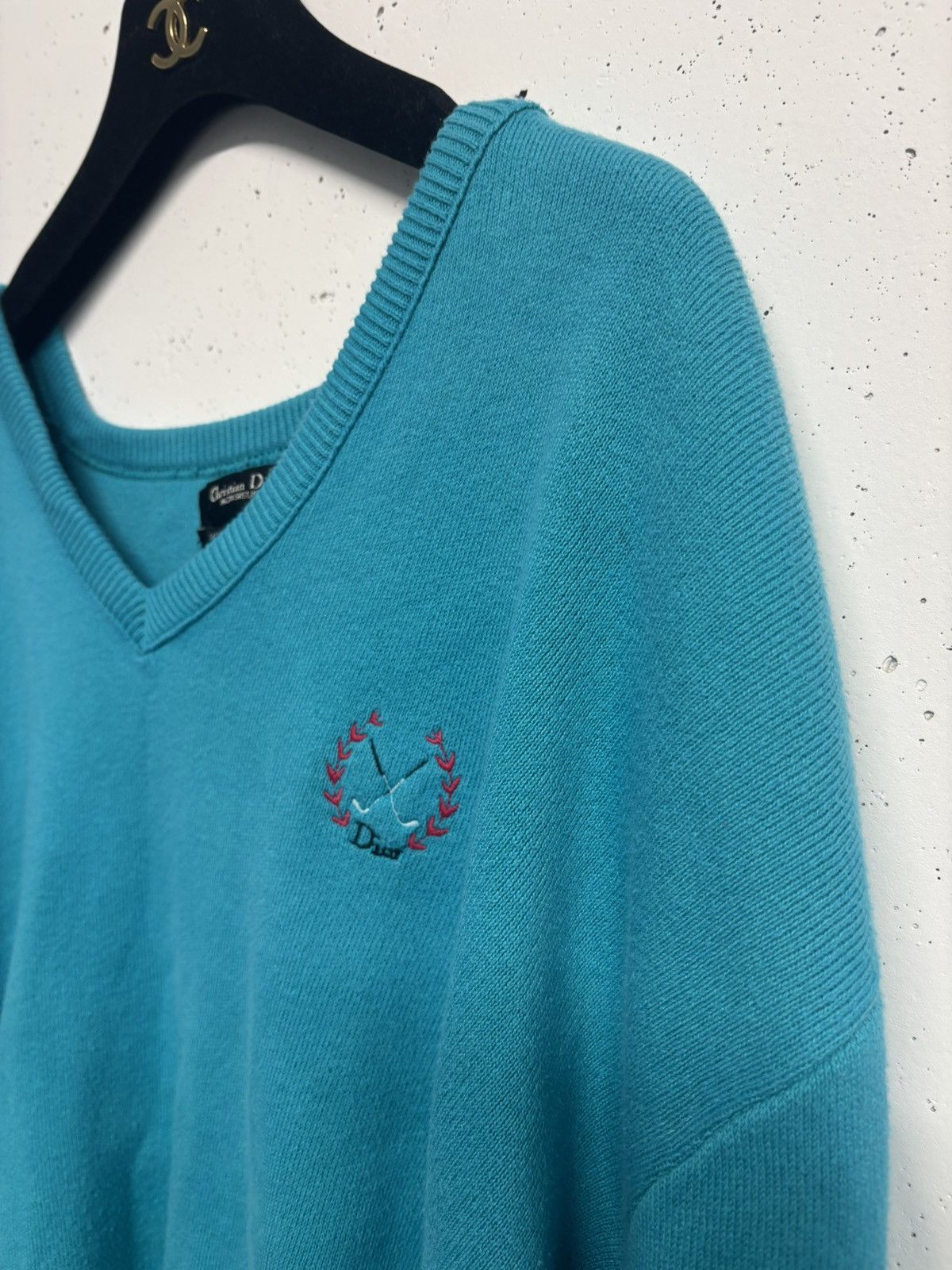 Christian Dior Monsieur Christian Dior V-Neck Golf Sweater Size US L / EU 52-54 / 3 - 5 Thumbnail