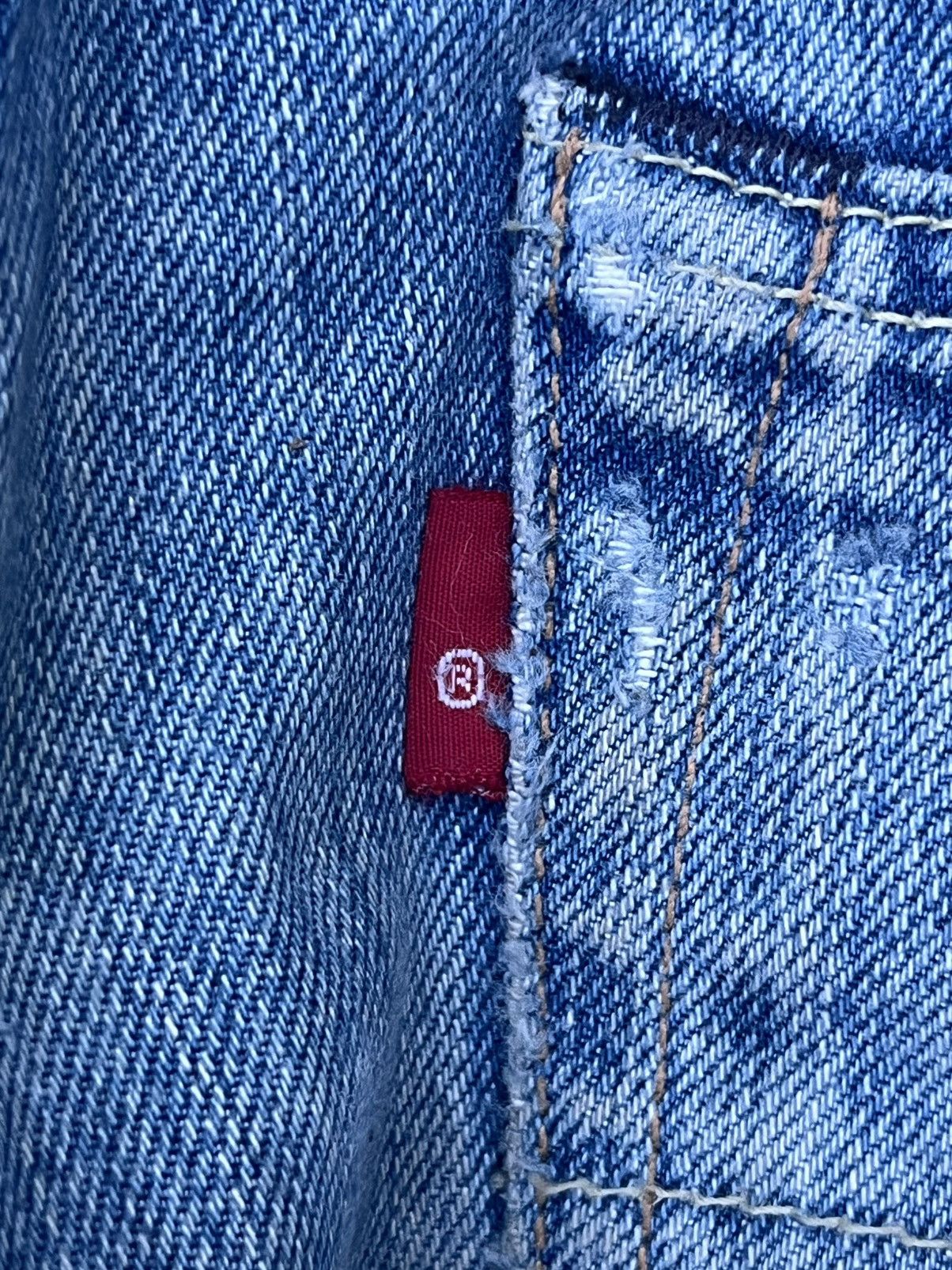 Levi's × Levi's Vintage Clothing Vintage Levi’s 501 Buttonfly Distressed Straight Leg Jeans Size US 29 - 12 Thumbnail