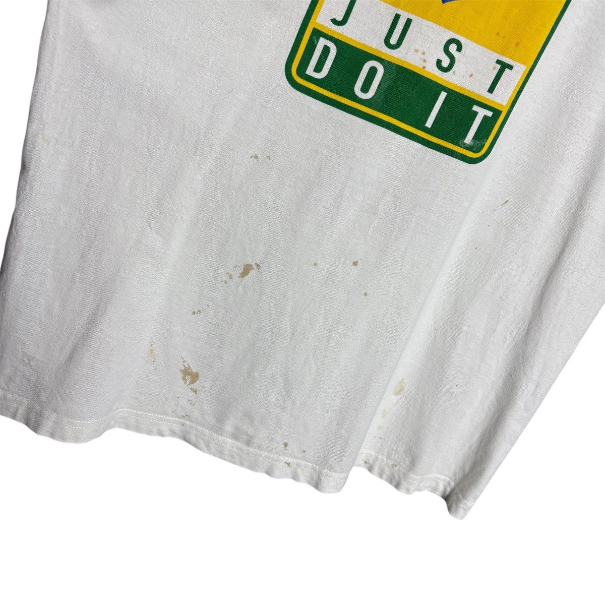 Nike × Vintage Vintage 90s Nike Big Swoosh Brazil T-Shirt Size US L / EU 52-54 / 3 - 7 Thumbnail