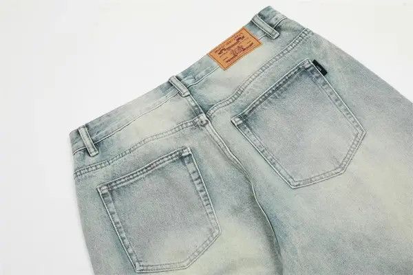 Japanese Brand Riho American retro washed distressed loose casual jeans Size US 34 / EU 50 - 6 Thumbnail