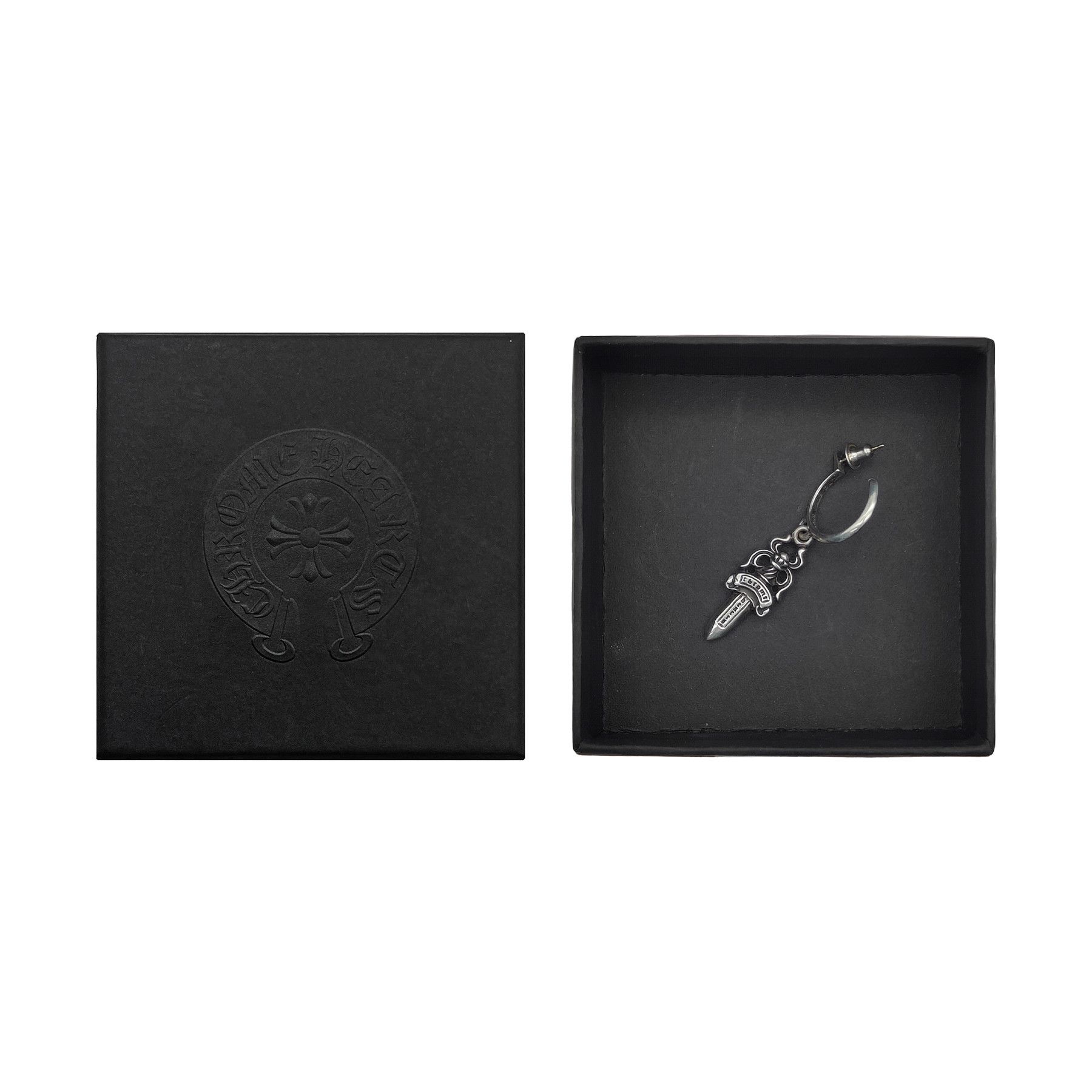 Chrome Hearts Chrome Hearts Silver Dagger Drop Earring Hoop Size ONE SIZE - 4 Thumbnail