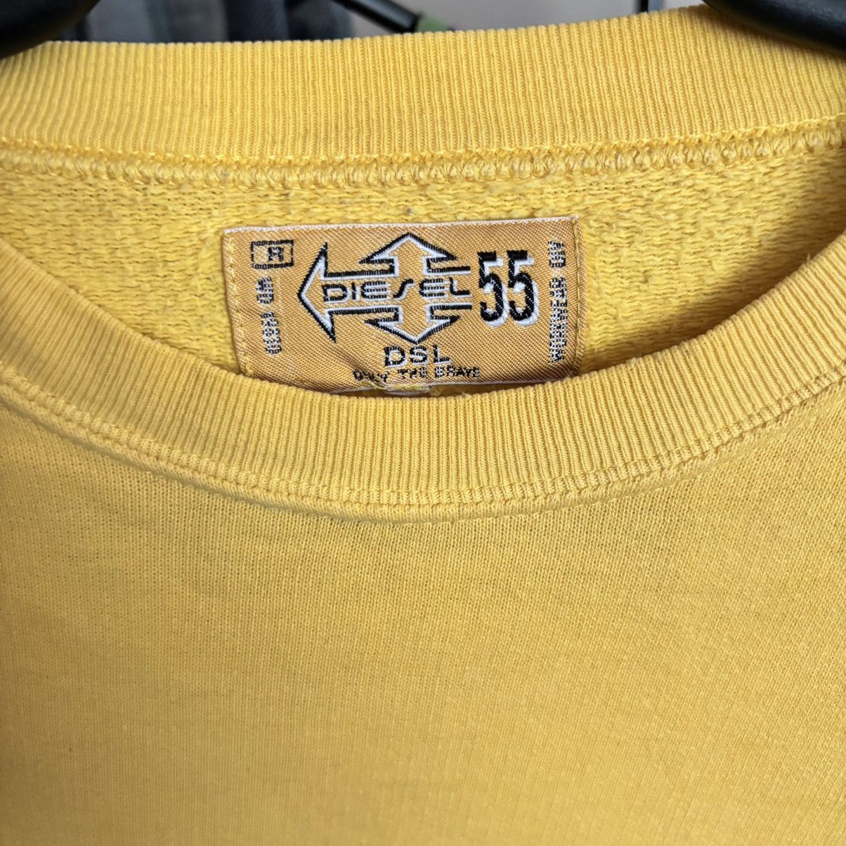 Vintage 🔥 Vintage Diesel 55 DSL Sweatshirt – Bold Yellow ERD Grunge Size US M / EU 48-50 / 2 - 7 Thumbnail