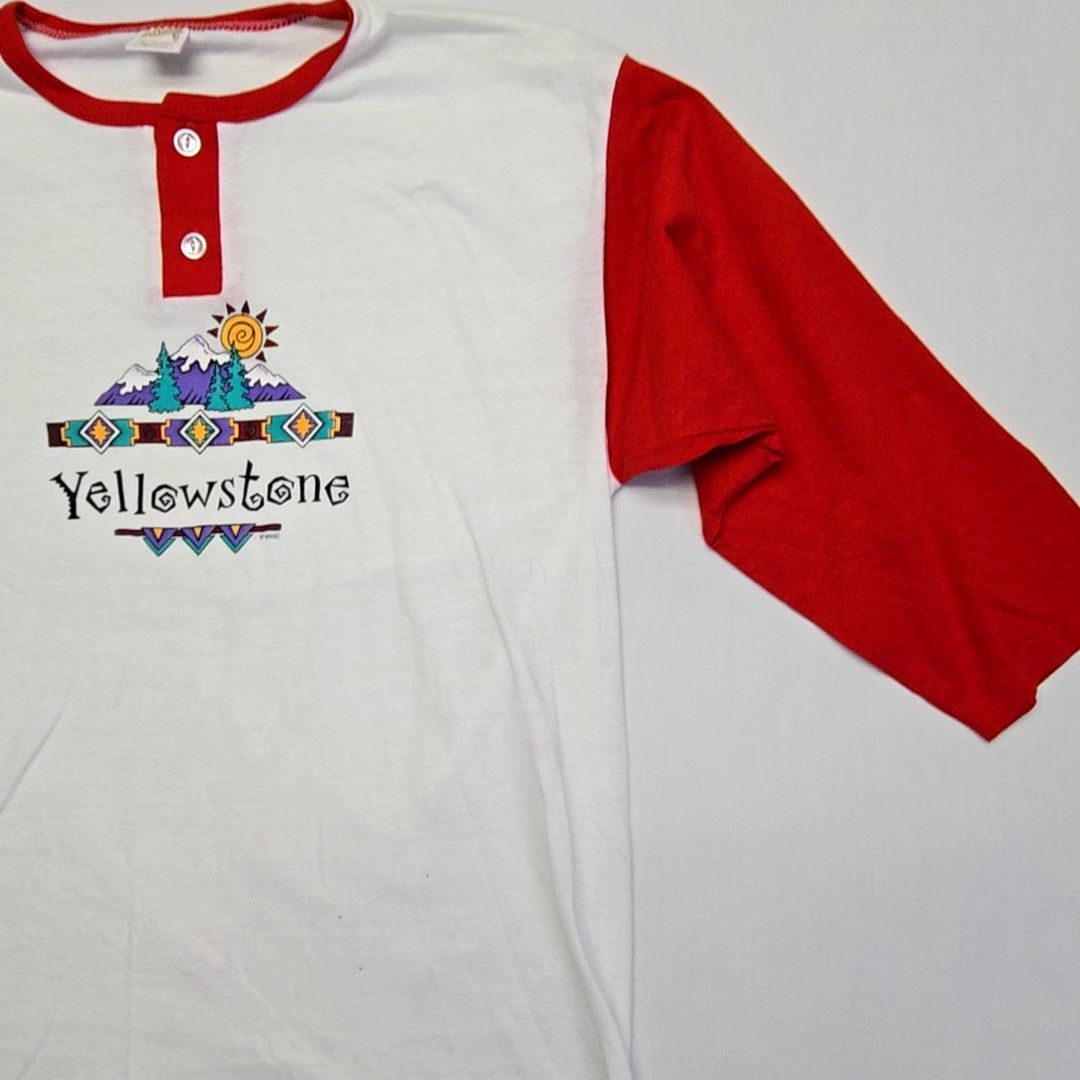 Vintage Vintage Yellowstone Graphic 3/4 Long Sleeve XL Slim Shirt Size US XL / EU 56 / 4 - 3 Thumbnail