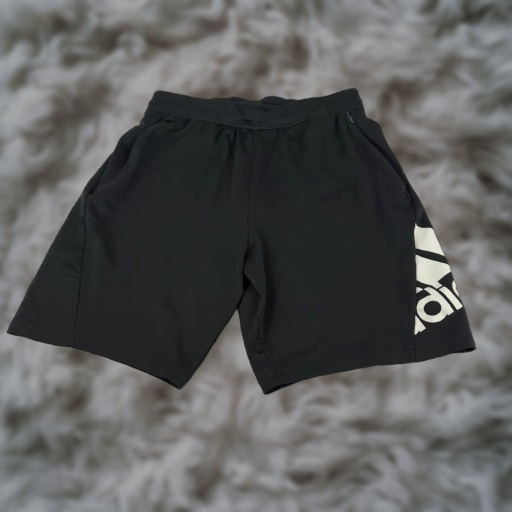 Adidas Adidas Shorts Mens Small Black AEROREADY FT2642 Big Logo Athletic Sport Gym Mens Size US 29 - 1 Thumbnail