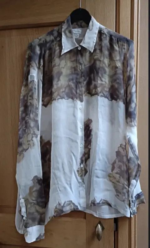 Dries Van Noten Dries Van Noten Silk Shirt Top Blouse Graphic Printed EX0239 Size M / US 6-8 / IT 42-44 - 1 Thumbnail