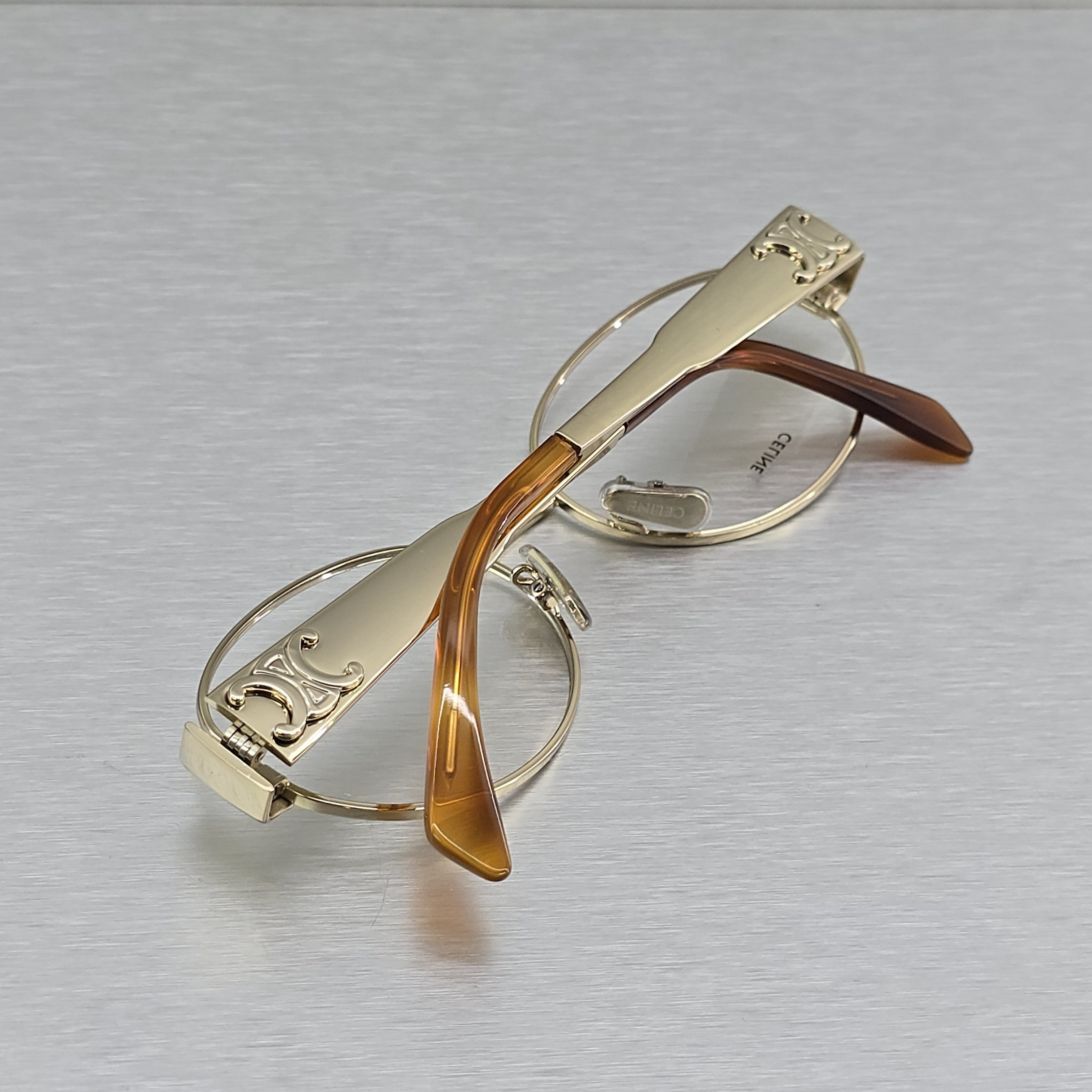 Celine CELINE Metal Triomphe CL50140U 30 Oval Glasses | Grailed