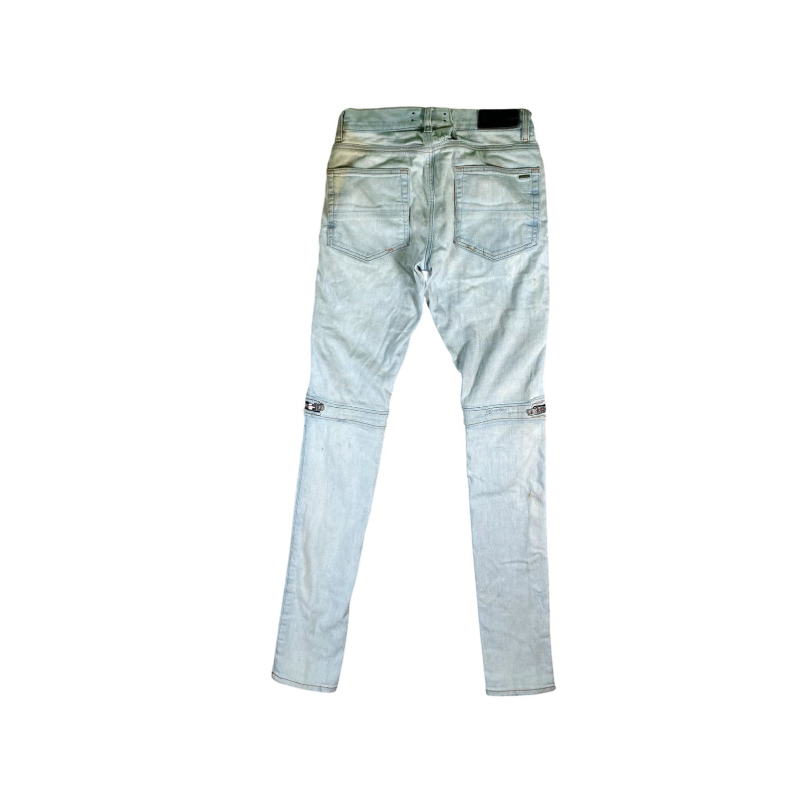 Amiri Amiri MX2 Light Wash, Black & White Paisley Jeans Size US 29 - 2 Thumbnail