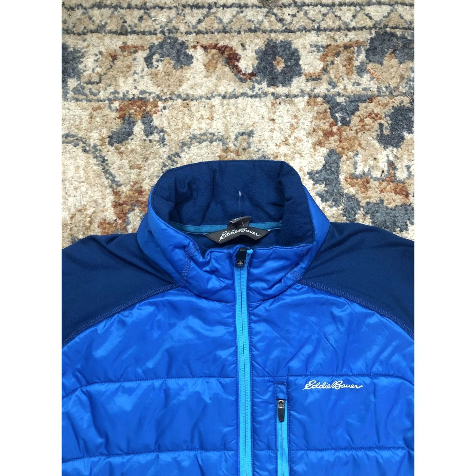 Eddie Bauer Eddie Bauer Vest Mens M Blue Quilted Puffer Freeheat Fleece Back Full Zip Vest Size US M / EU 48-50 / 2 - 2 Thumbnail