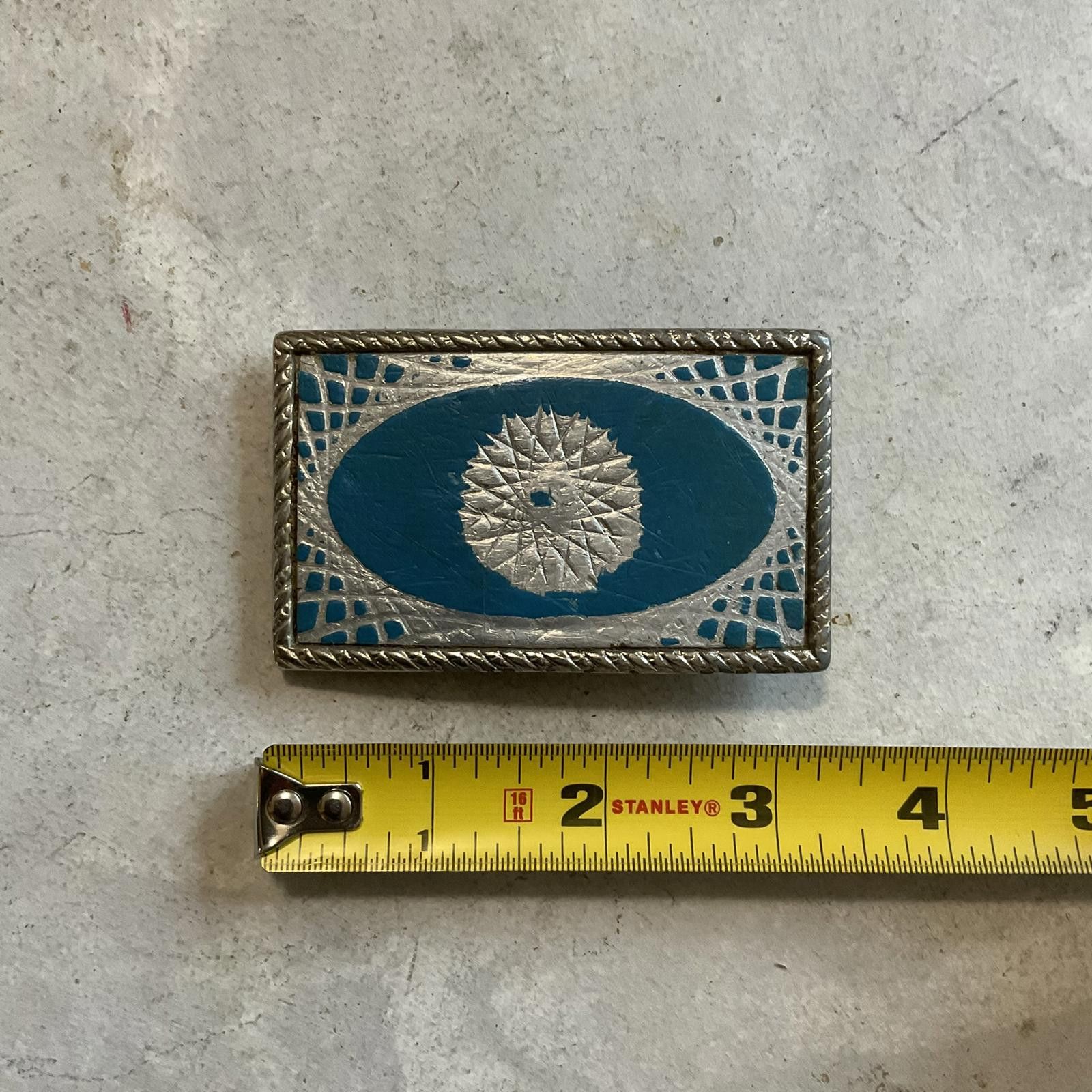 Vintage vintage mcm 60's etched starburst cowboy western belt buckle Size ONE SIZE - 3 Thumbnail