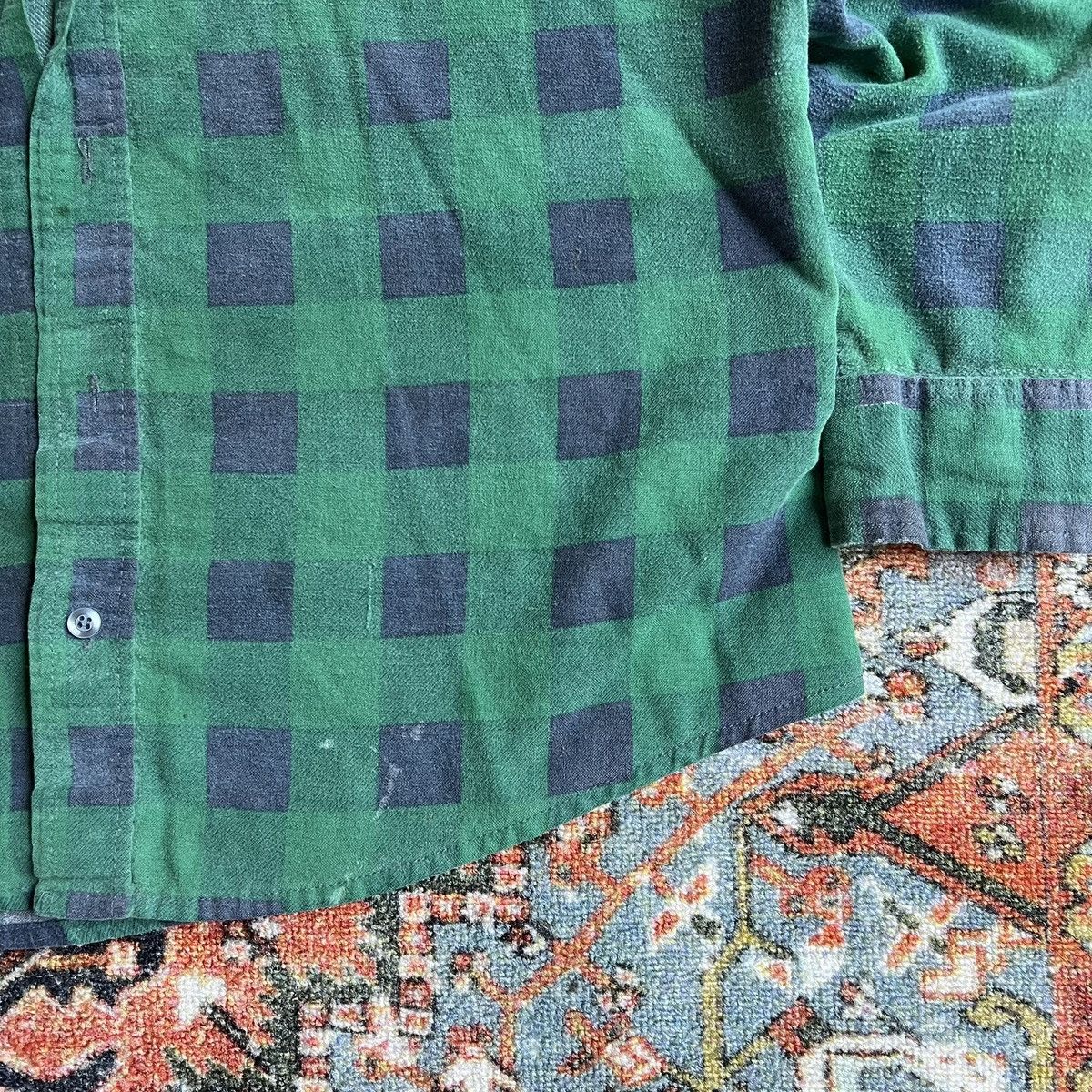 Vintage Thrashed 1980s checkerboard thermal flannel L/XL Size US XL / EU 56 / 4 - 4 Thumbnail