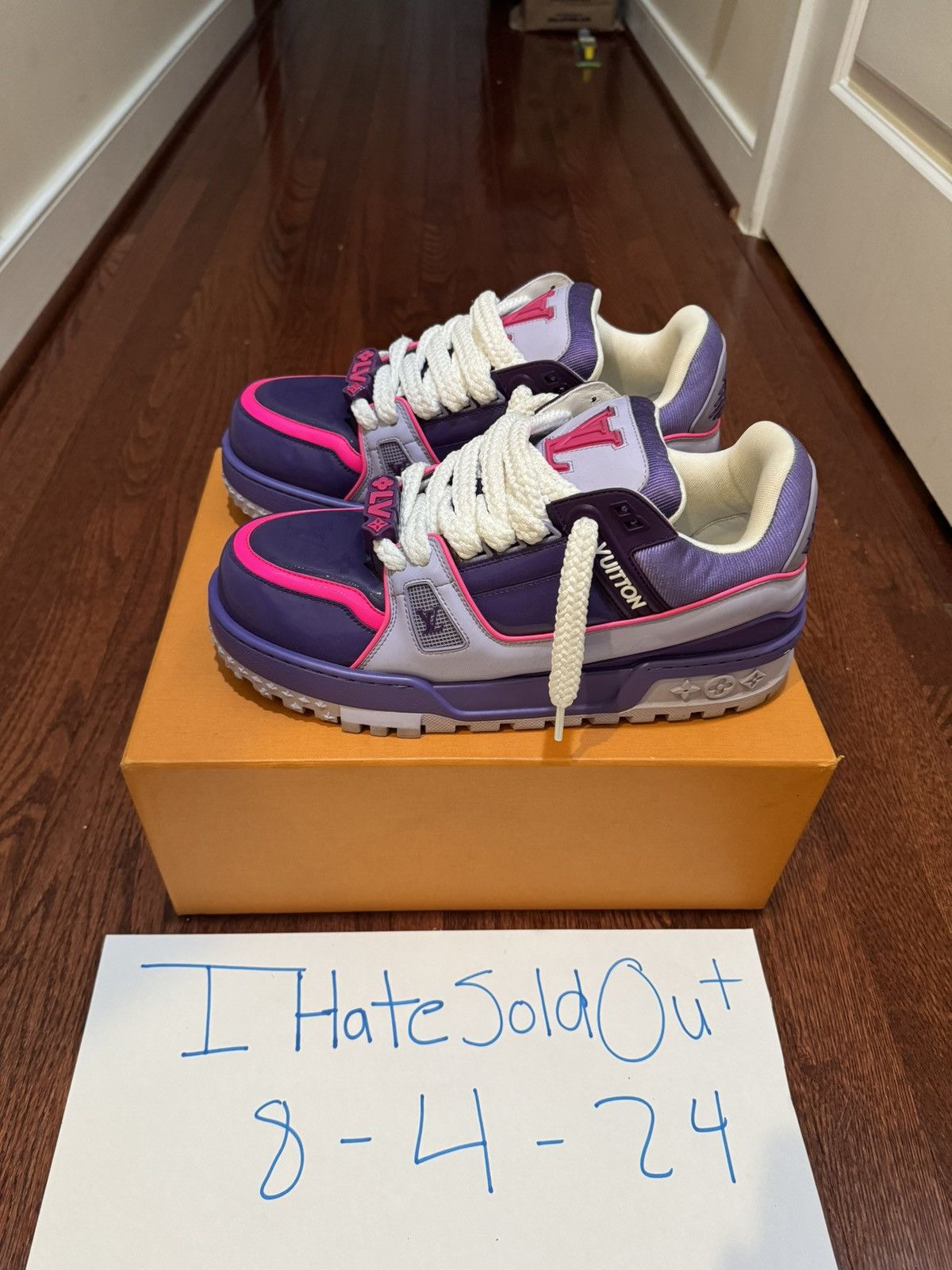 Louis Vuitton Louis Vuitton Trainers Maxi Violet Purple Pink Size US 11 / EU 44 - 3 Thumbnail