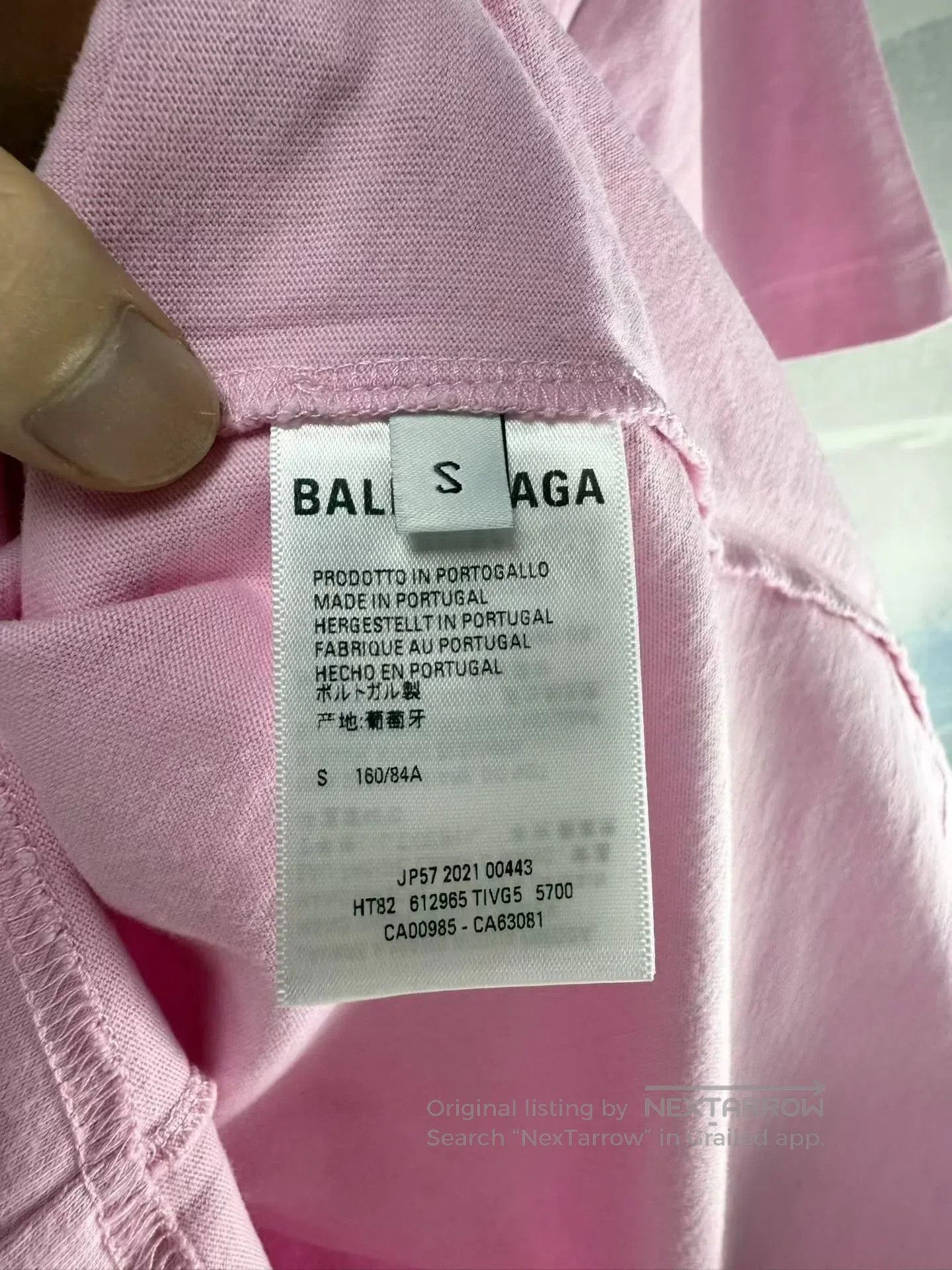Balenciaga Balenciaga Pink Front and Back Letter Logo Short Sleeve T- Size S / US 4 / IT 40 - 4 Thumbnail