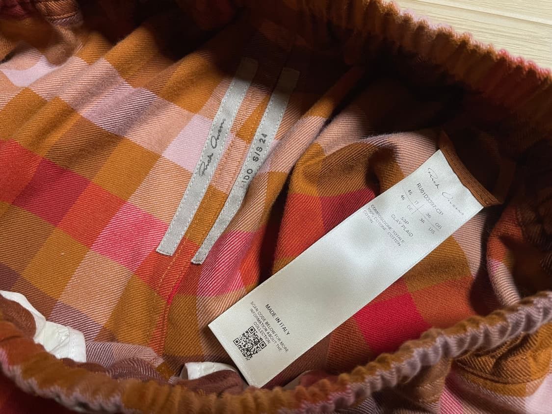 Rick Owens Rick Owens Plaid Orange Shorts Size US 30 / EU 46 - 2 Thumbnail