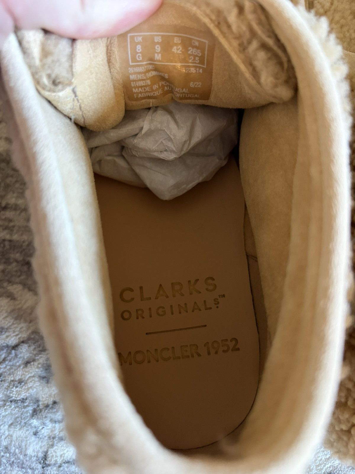 Moncler Clarks x Moncler 1952 Shearling Wallabee Size US 9 / EU 42 - 6 Thumbnail