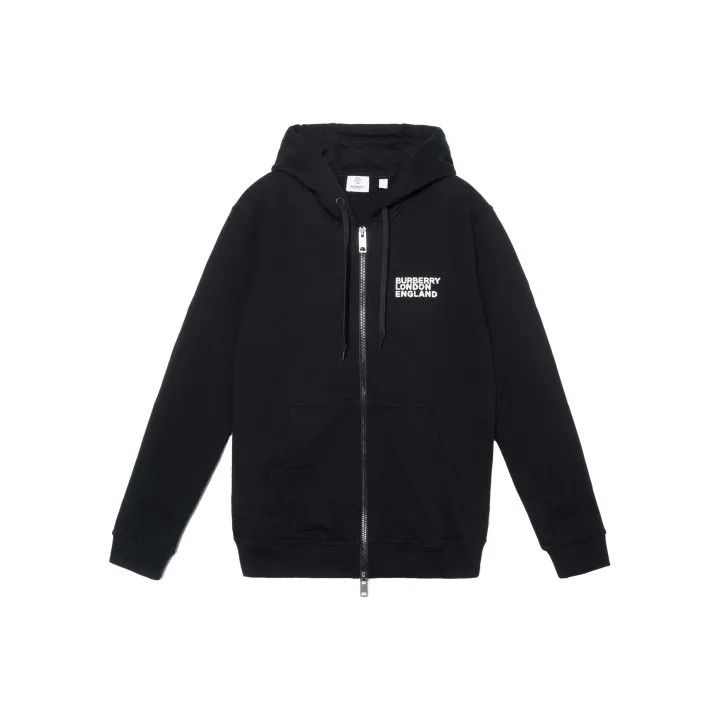 Burberry Burberry Black Zip-Up Long Sleeve Hoodie Size US L / EU 52-54 / 3 - 1 Thumbnail