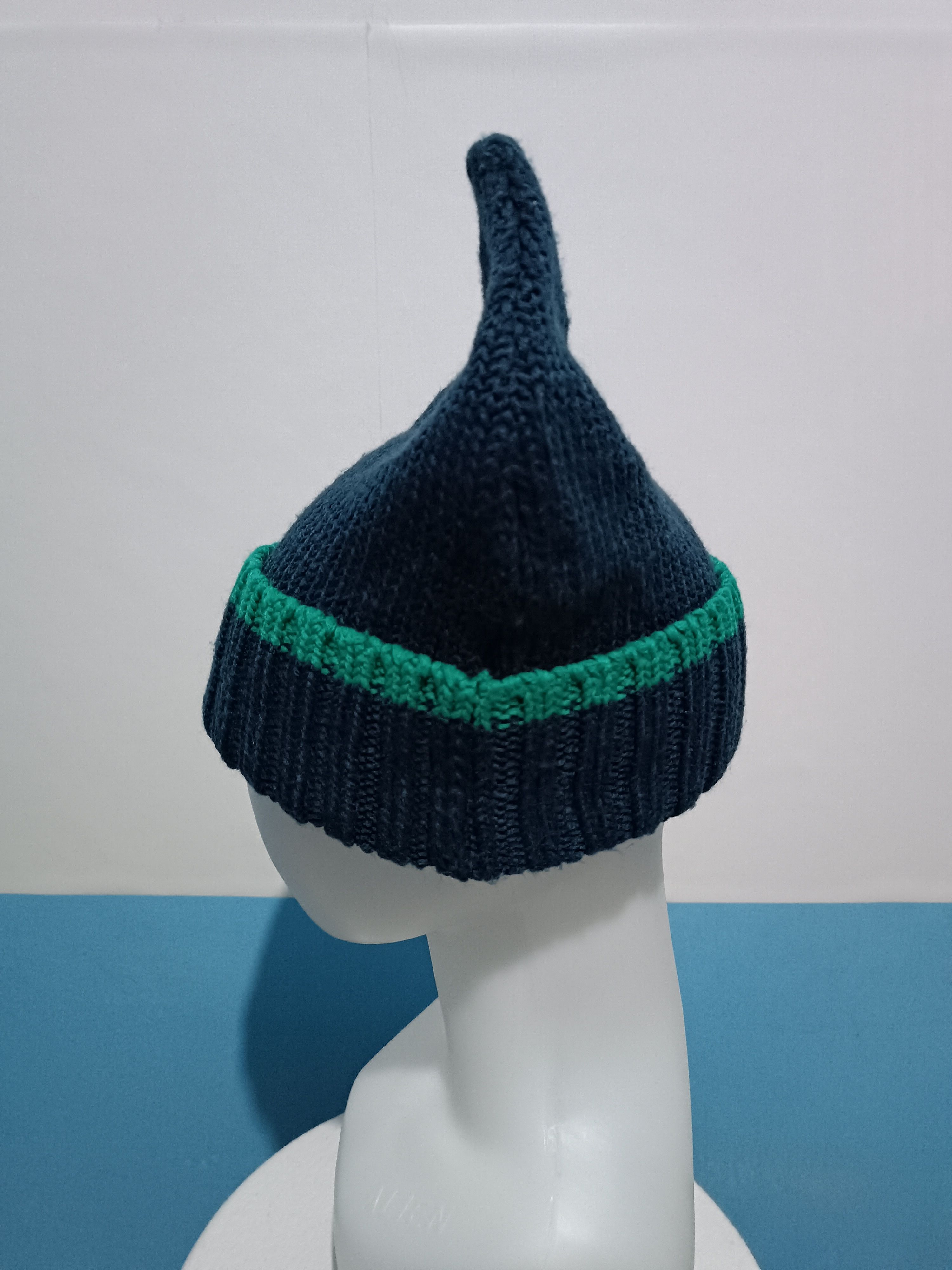 Japanese Brand Unknown Japanese Knitted Bunny Horn Devil Beanie Hats Size ONE SIZE - 2 Thumbnail